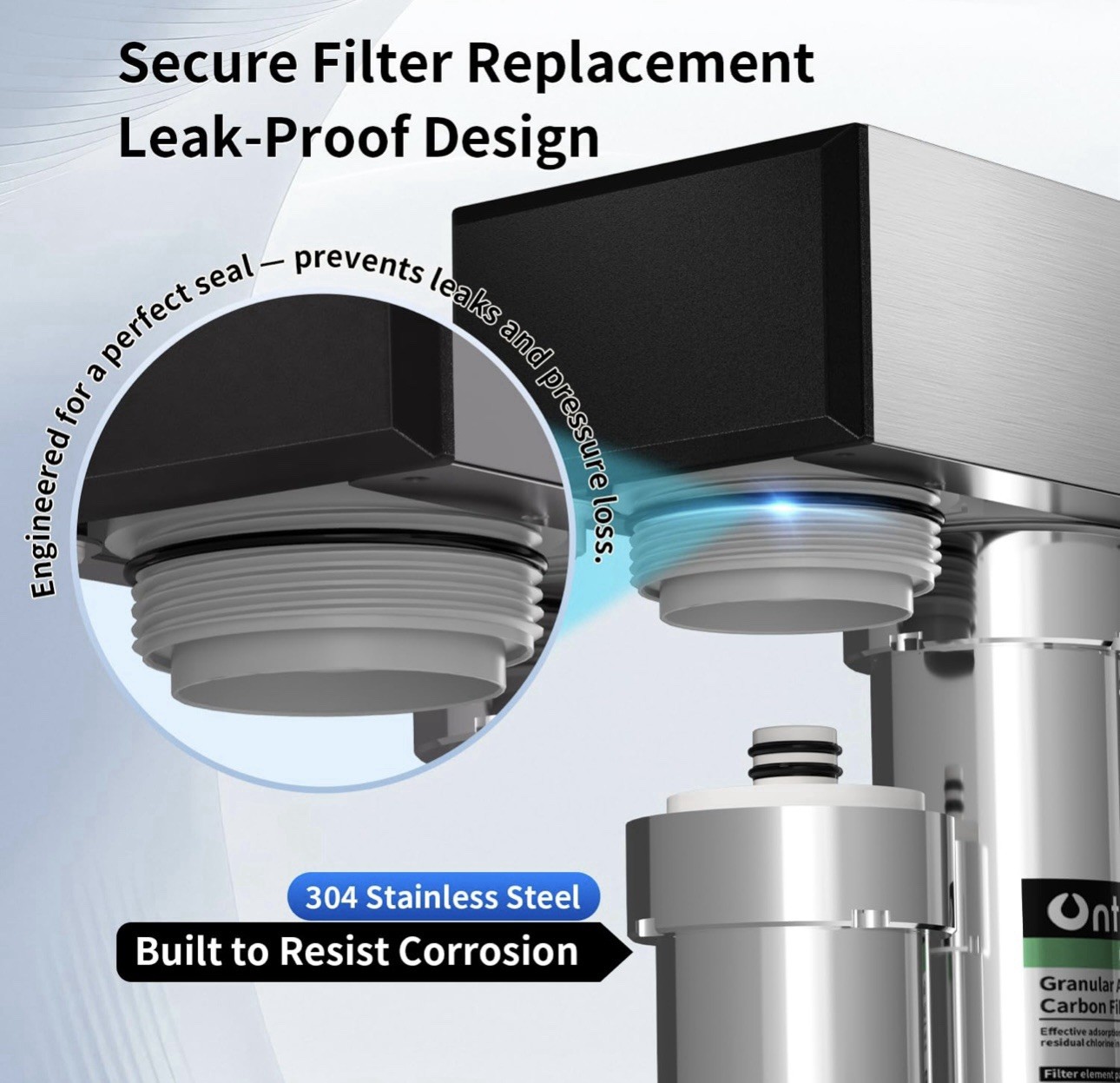 Ontulor S2OP-U1 Ultra Filtration Under Sink Water Filter System 5-Stage