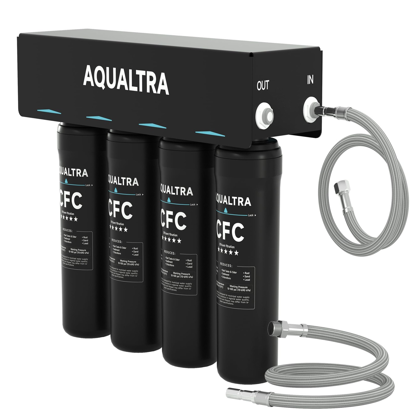 USF-4B-10 Under Sink Water Filtration System, Commercial 65K Gal, 0.5 μm Filt…