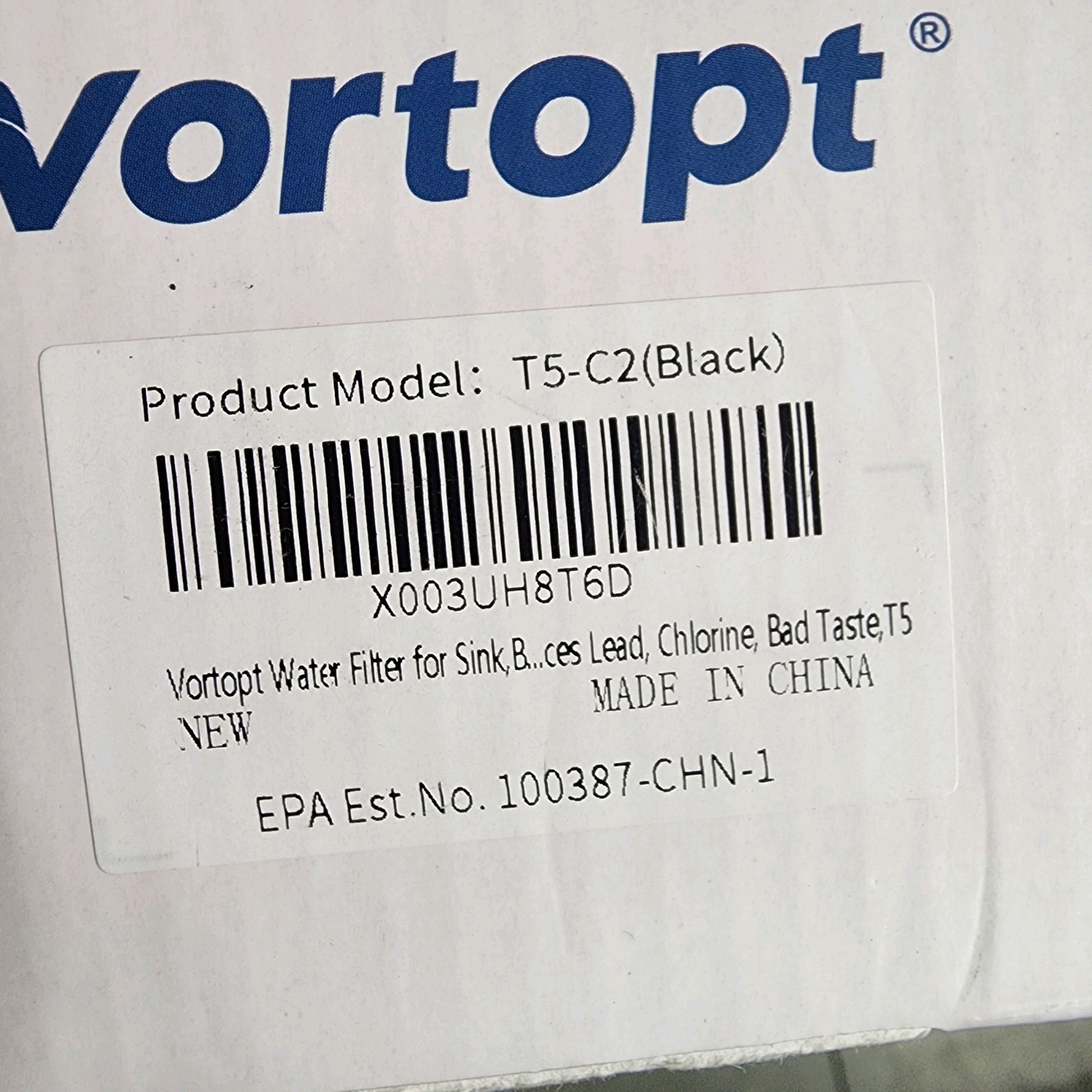 Vortopt Faucet Water Purifier, 350 Gallon Capacity.