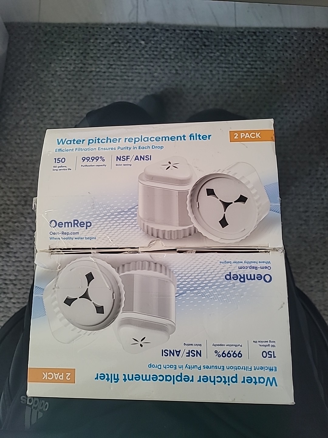 OemRep 4-PACK Replacement Filter EPIC Water Pitcher (150 Gallons) NEW – See Pics