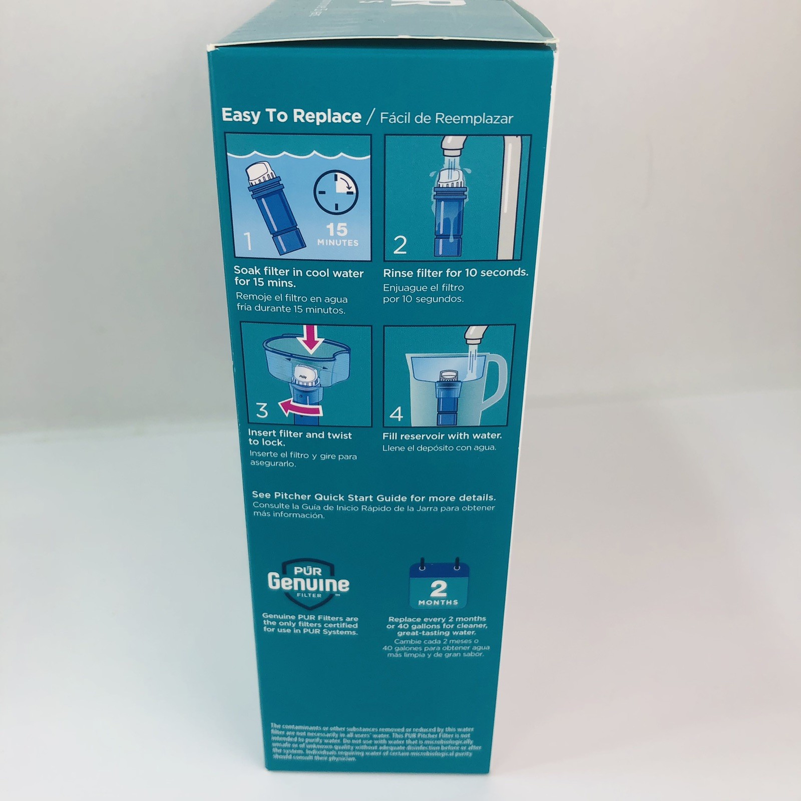 PUR PLUS 7-Cup Lead Reducing Water Filter Pitcher Green w/ 2 New Sealed Filters