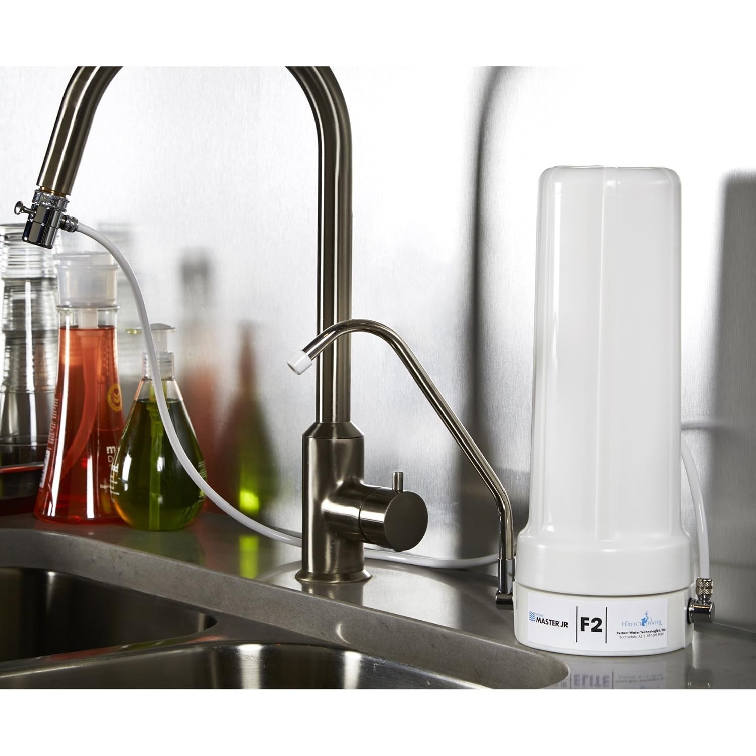 Home Master TMJRF2 Jr F2 Multi-Stage Countertop Water Filter F2, White