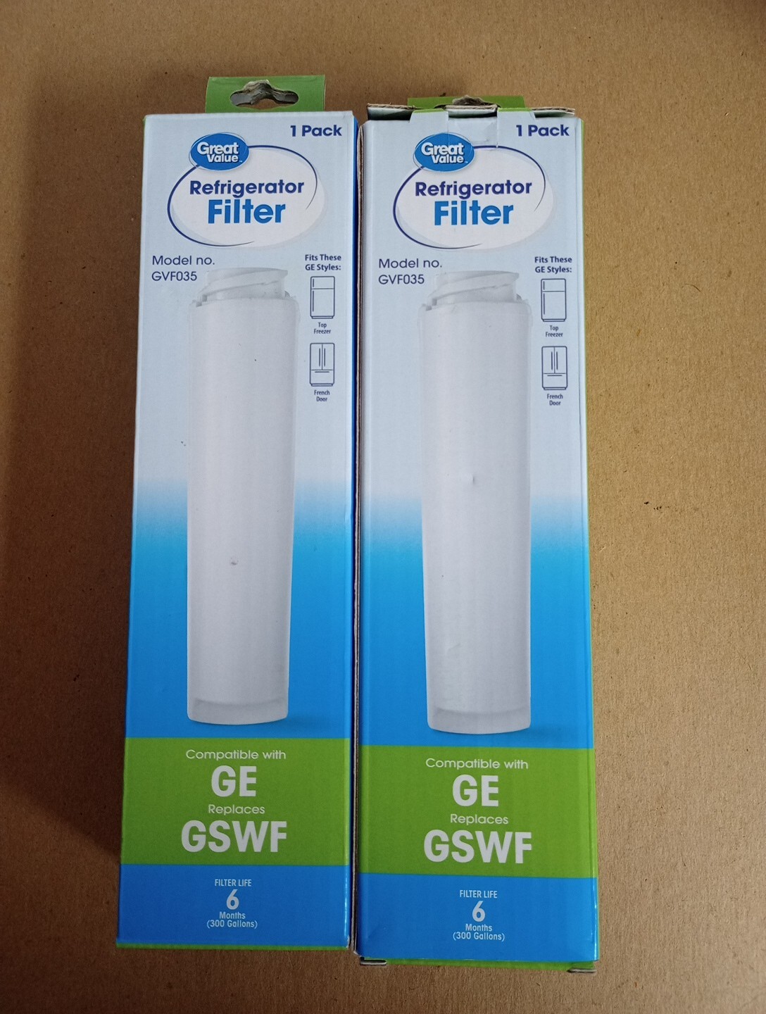 Great Value Refrigerator Replacement Filter for GE GSWF & Kenmore 46-9914 (2)