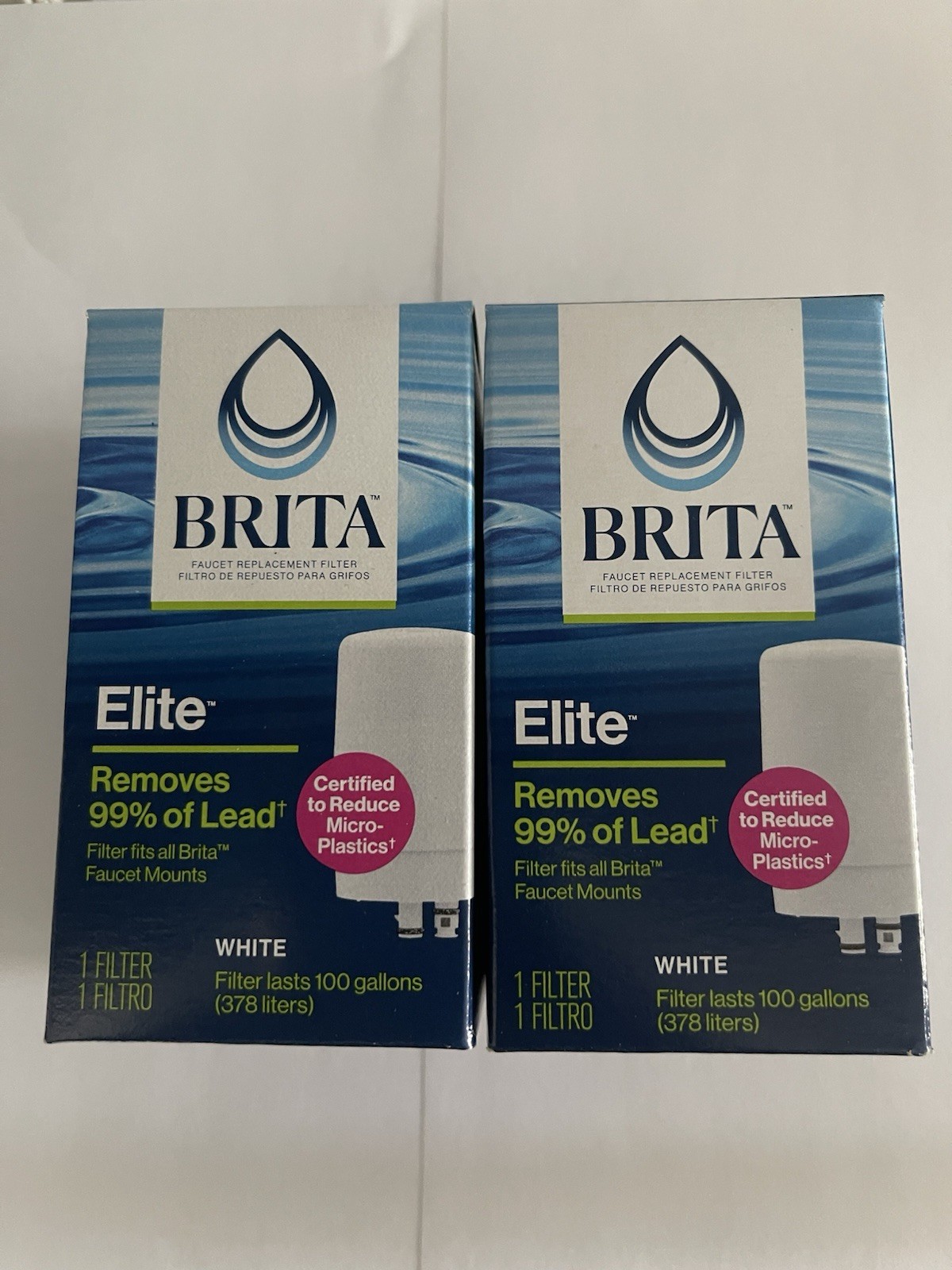 Brita Elite Faucet White Replacement Filter – 2 Pack