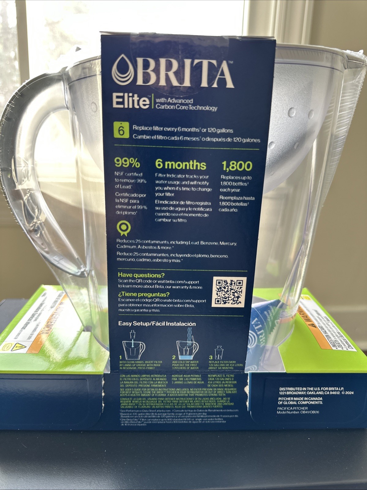 Brita 10-Cup Water Filter Pitcher (New in Box) with a Elite Filter