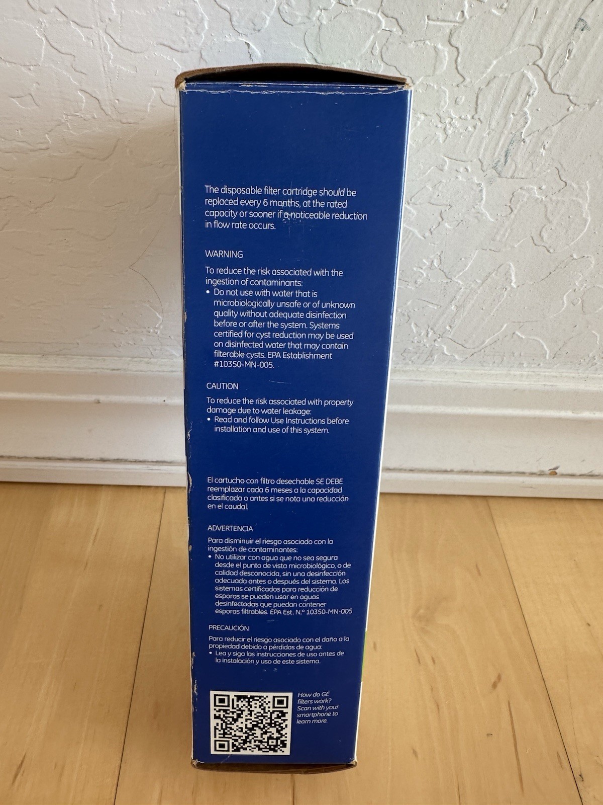 GE MSWF refrigerator water filter replacement SmartWater filter new