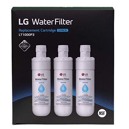 LG LT1000P3 6-Month / 200 Gallon Refrigerator Replacement Water Filter, (Pack of