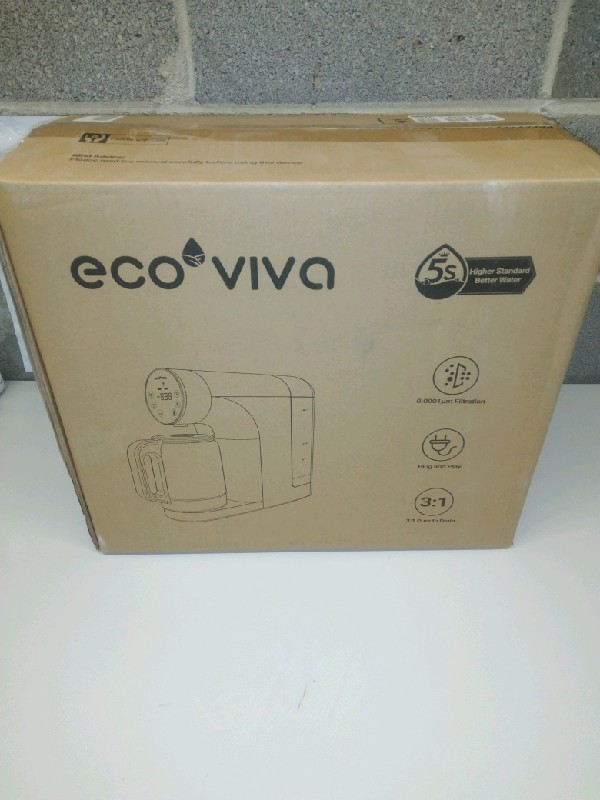 Ecoviva WP-RO-200G Countertop Reverse Osmosis Water Filter White TDS Monitor