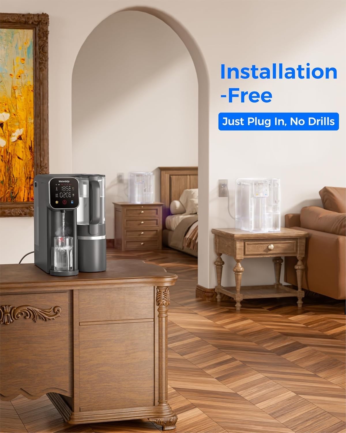 Waterdrop M6H Instant Hot Reverse Osmosis System Countertop Water Filter 7-Stage