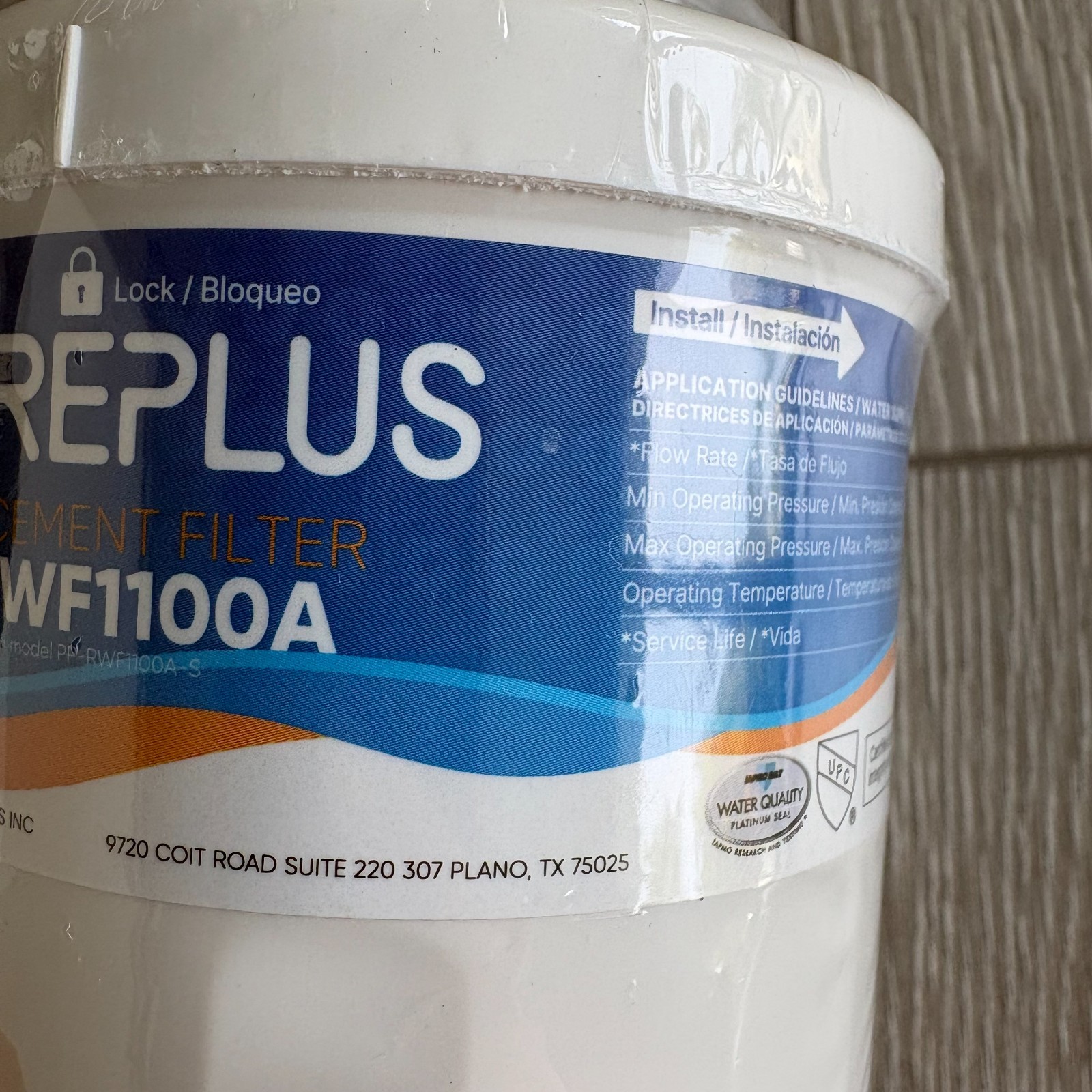 PurePlus Replacement Water Filter PP-RWF1100A For System Model PP-RWF1100A-S New
