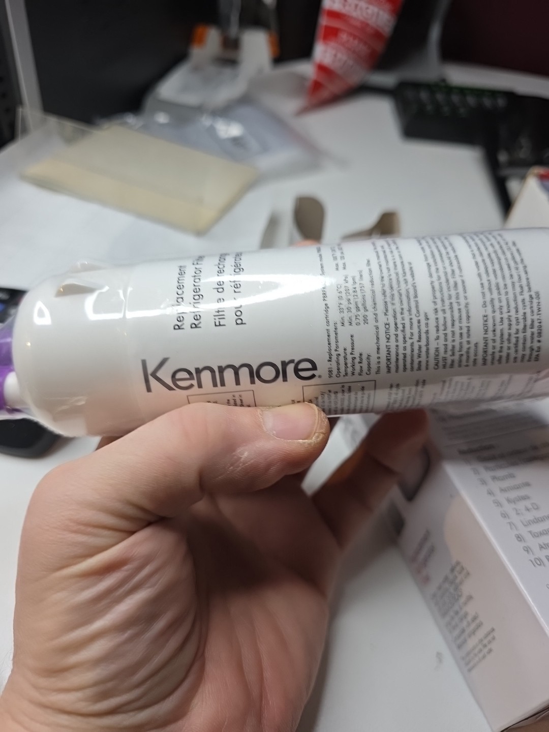 Kenmore 469081 Refrigerator Water Filter – White