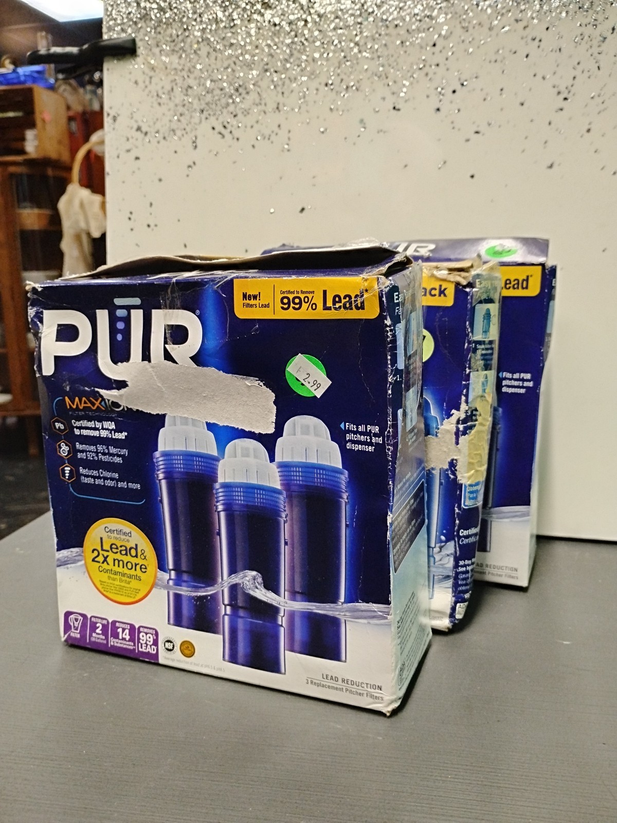 PUR Max Ion Filter Technology 3 Packs Of 3 9 In Rotel Only One Silver Open