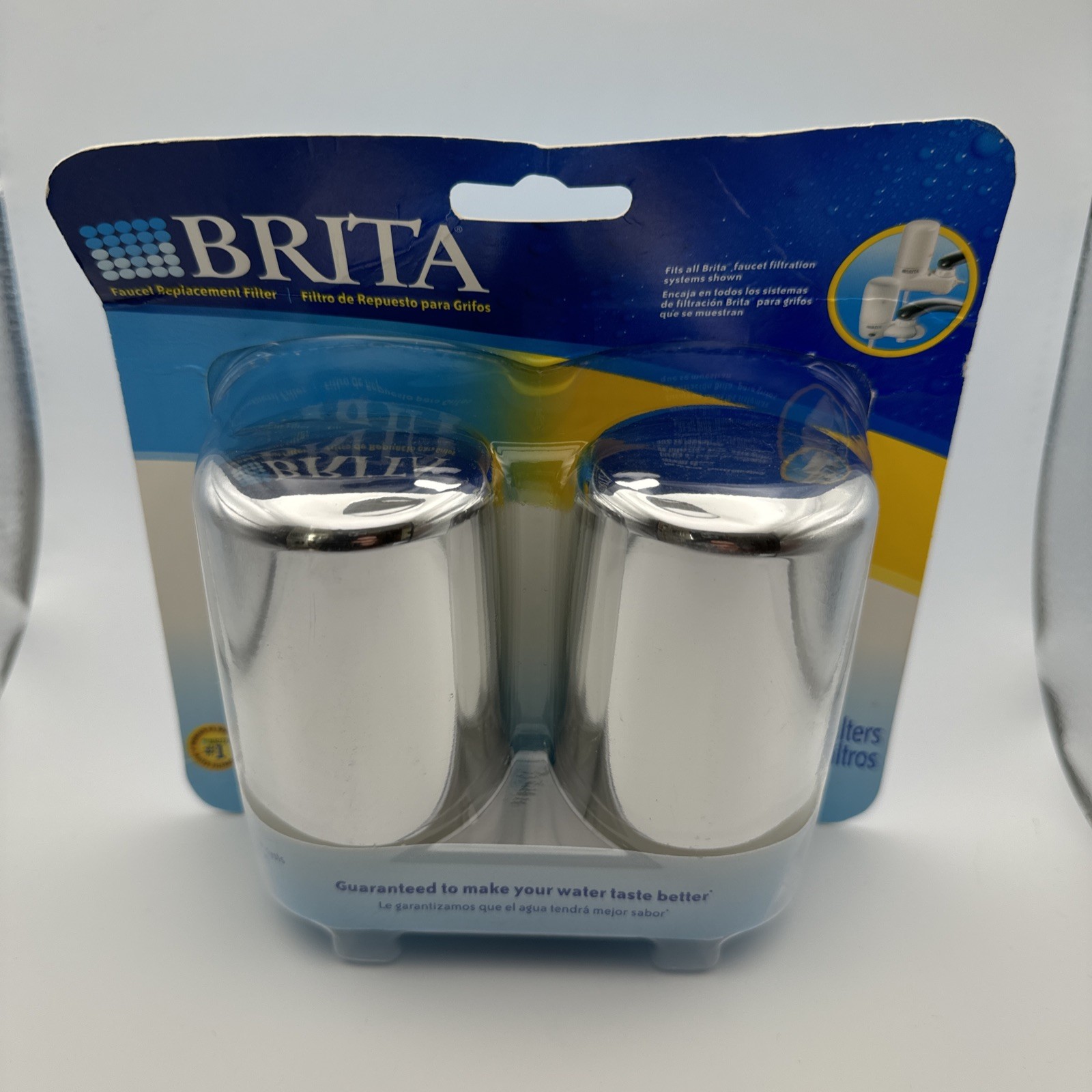 Brita On-Tap Faucet Water Filter Replacements, Chrome, 2 Count FF-100 & OPFF-100