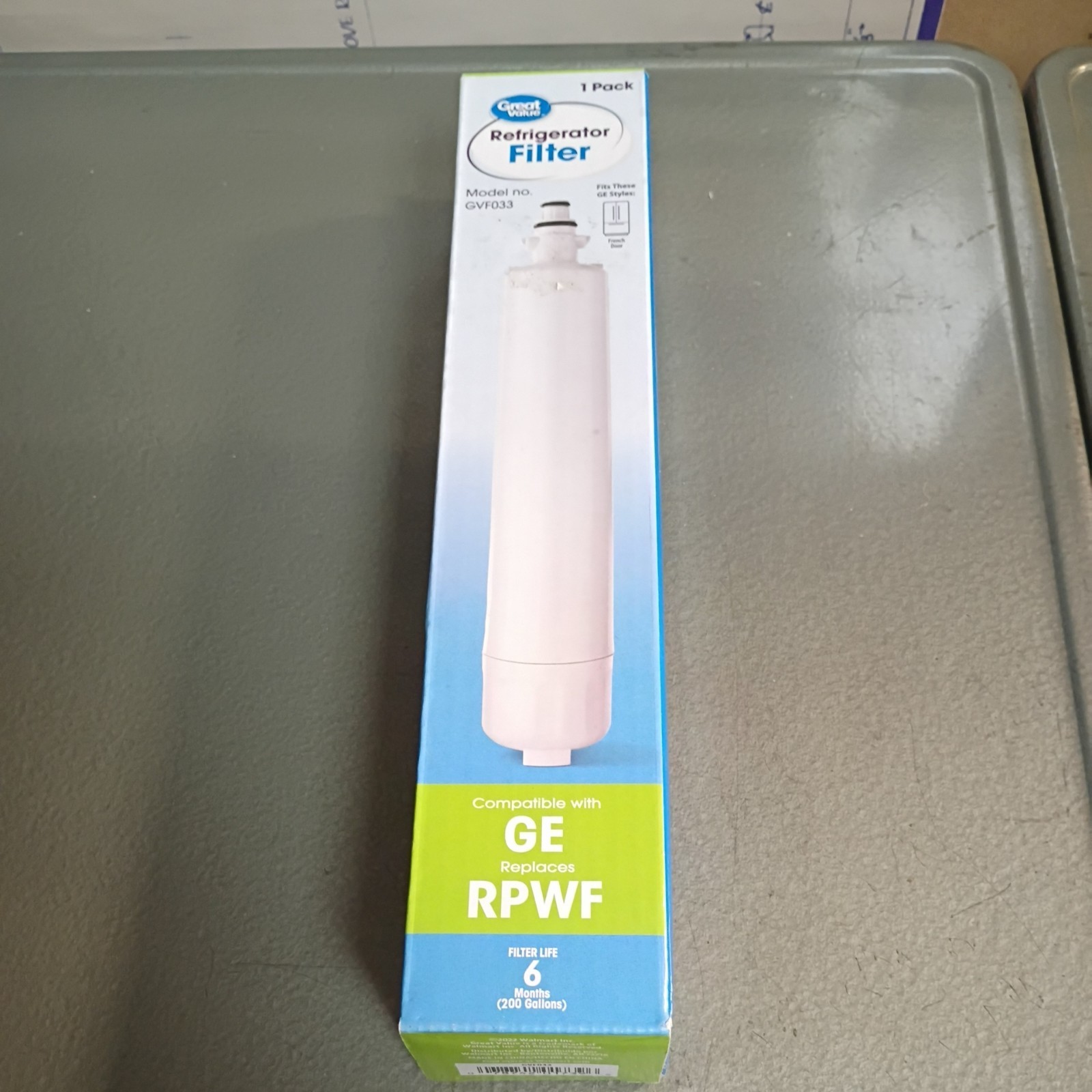 Great Value GE Replaces RPWF Refrigerator Filter Each Box Model GVF033
