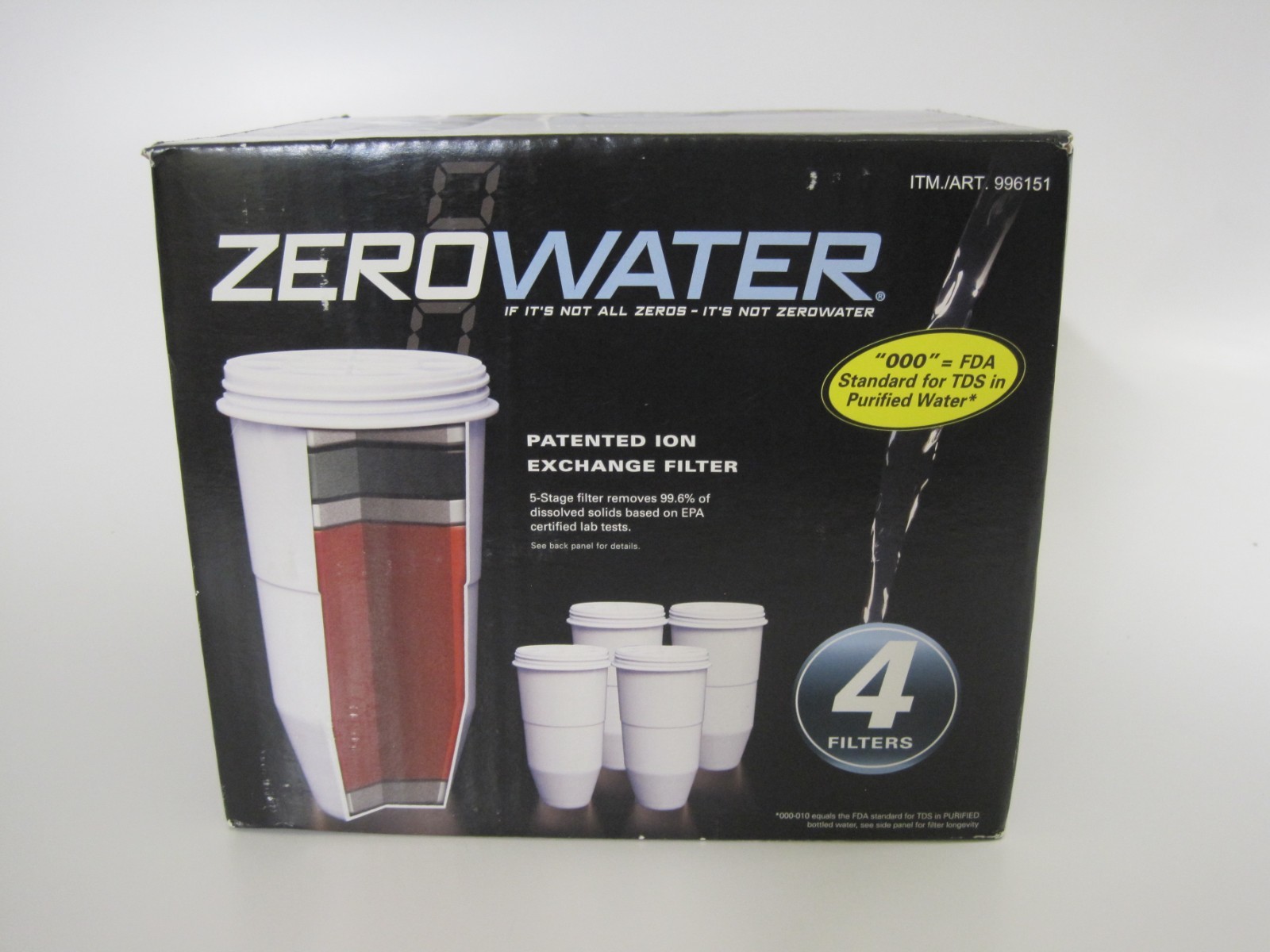 Zero Water 5 Stage Advanced Filtration 4 Pack Replacement Water Filters