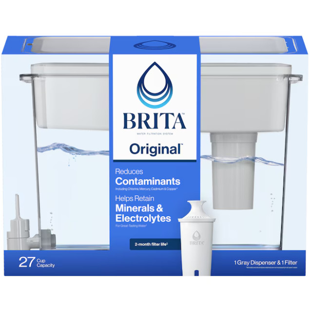 Brita Ultra Max Water Filter Dispenser Gray Plastic Water filter pitcher