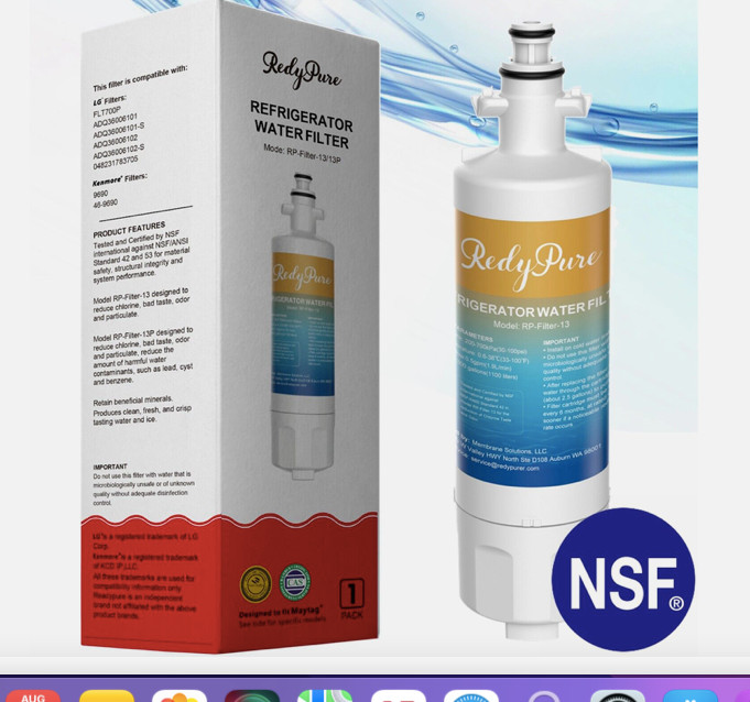 Redypure 6 Pack Refrigerator Water Filter Fit for LG LT700P ADQ36006101 46-9690