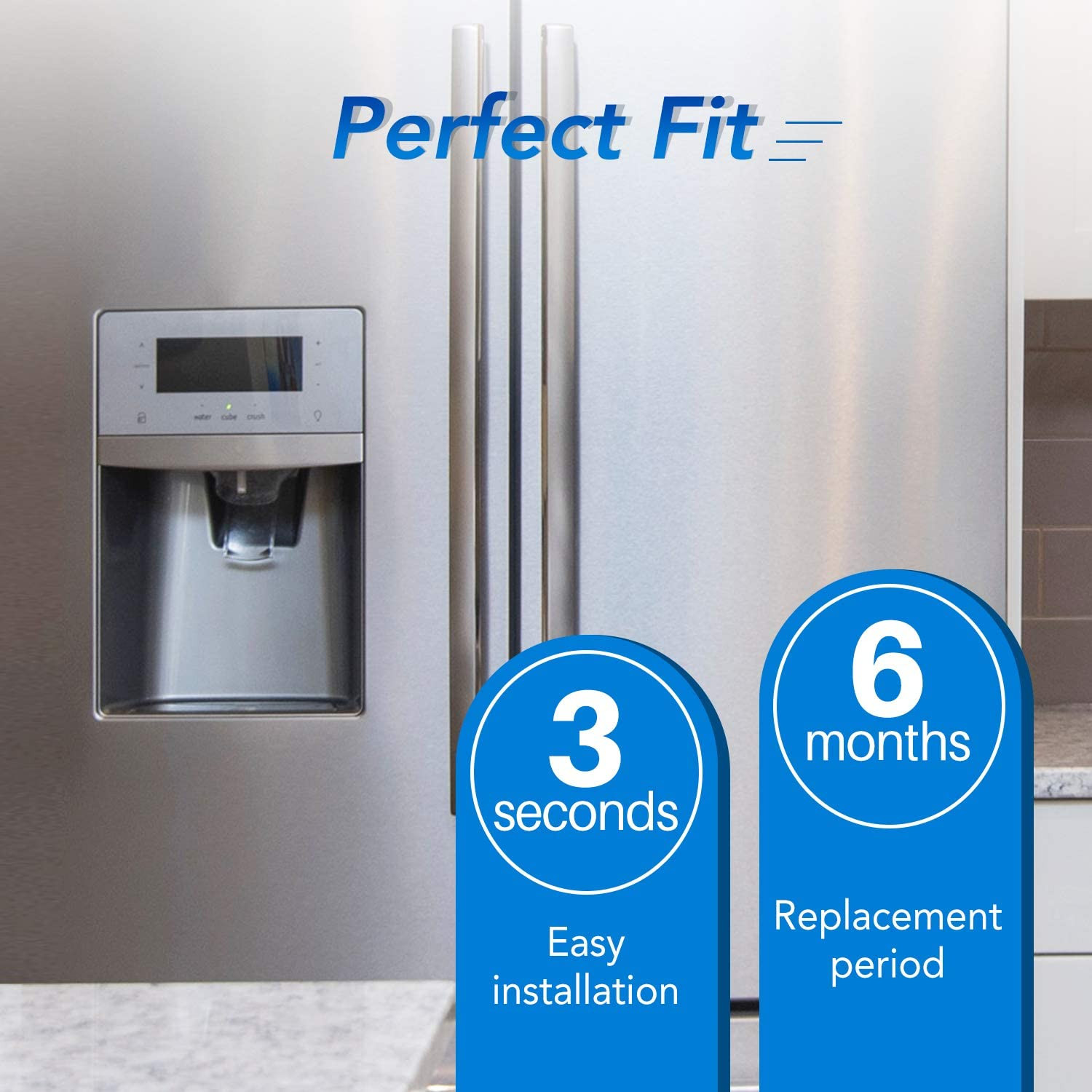ICEPURE Refrigerator Water Filter and Air Filter Compatible with LG LT1000P