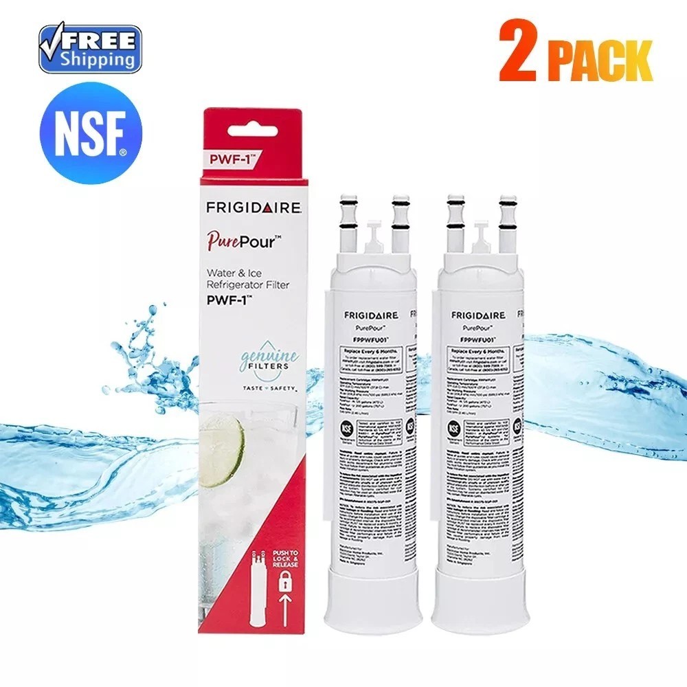 2 Pack New FPPWFU01 PWF-1 Refrige For Frigidaire PurePour Water &Ice Filter