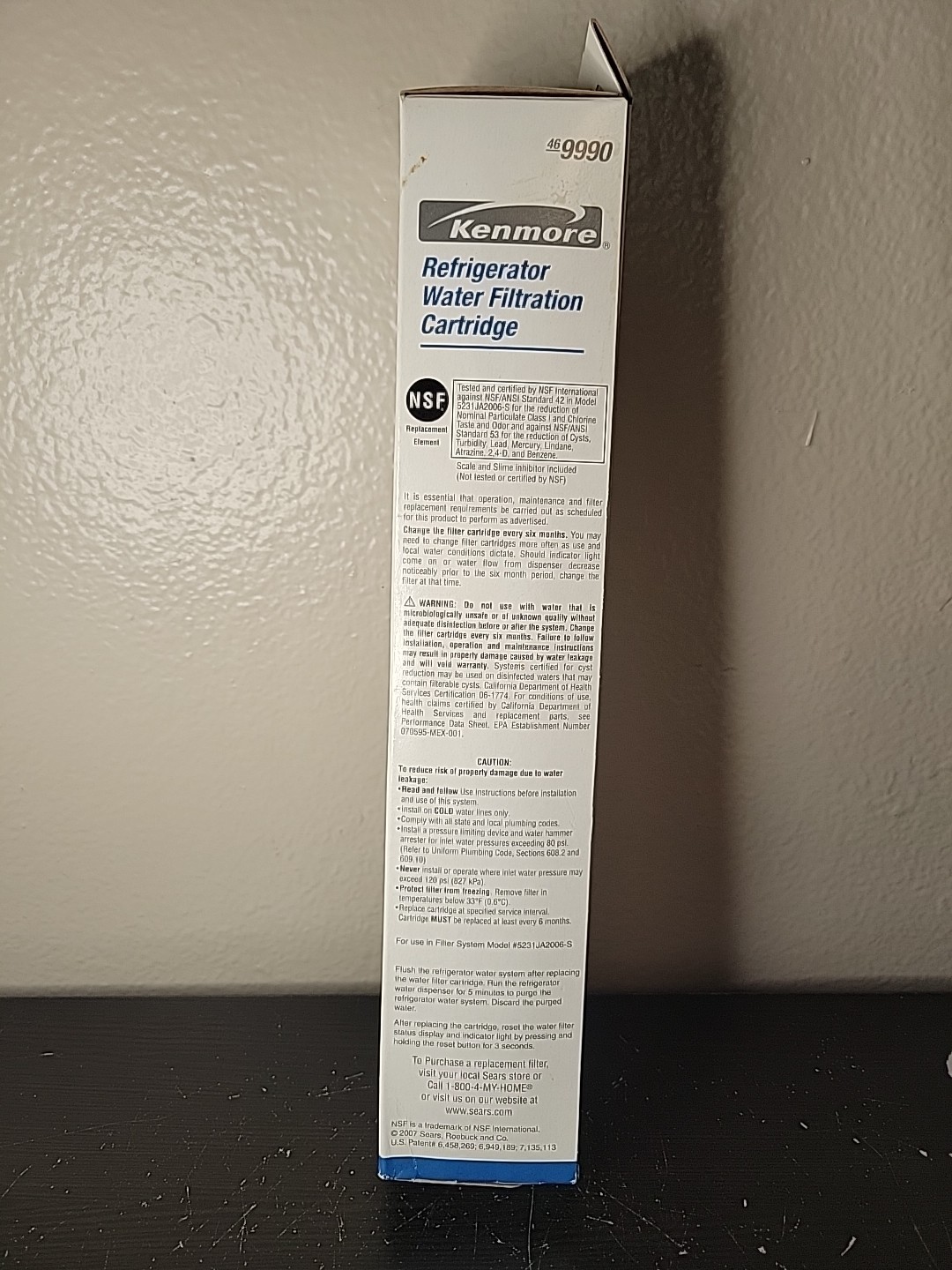Kenmoreclear Replacement Refrigerator Water Filter 46 9990 Open Box Brand New
