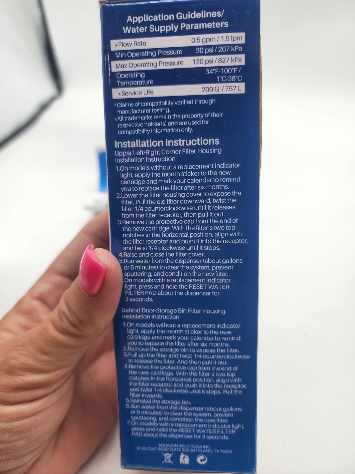 Pureplus RWF4700AC Replacement Refrigerator Water Filter Pack of 2
