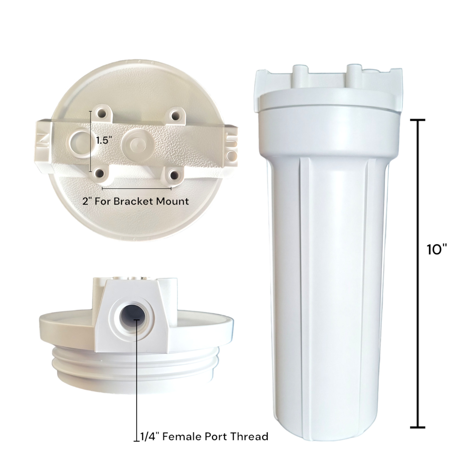 White Filter Housing Sump for Reverse Osmosis 10″ by 2.5″ Pentek Part # 158125