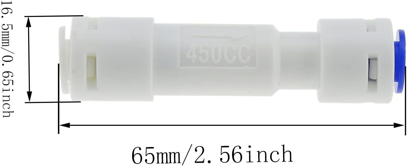 Flow Restrictor 450 2PCS 1/4Inch 450CC Flow Restrictors with Quick Connect for R