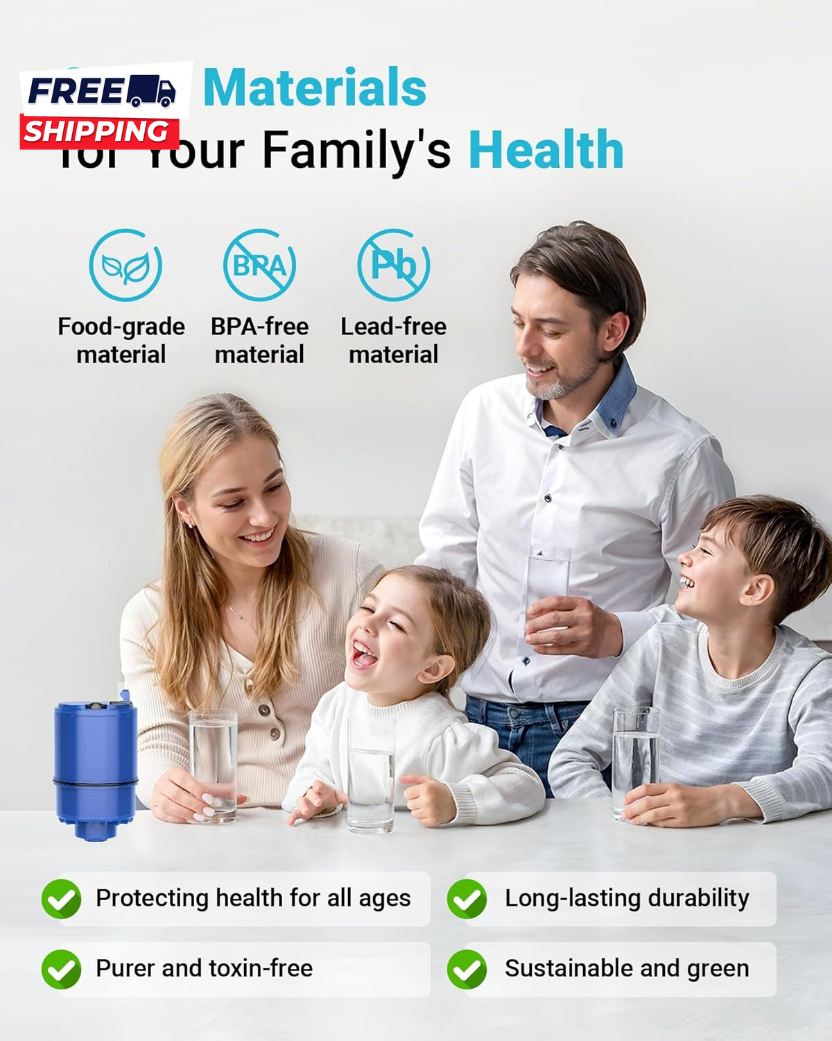 2 Pack Faucet Filter Replacement for All Pur Plus Water Filter Replacement