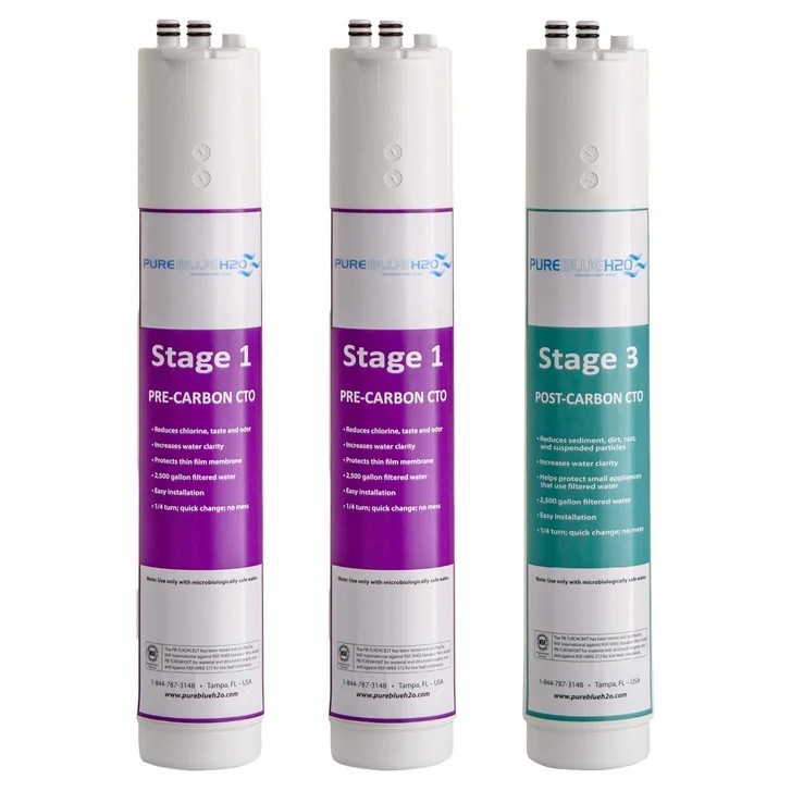 Pure Blue 1-Year Filter Pack for All H2o Reverse Osmosis Water Filtration System