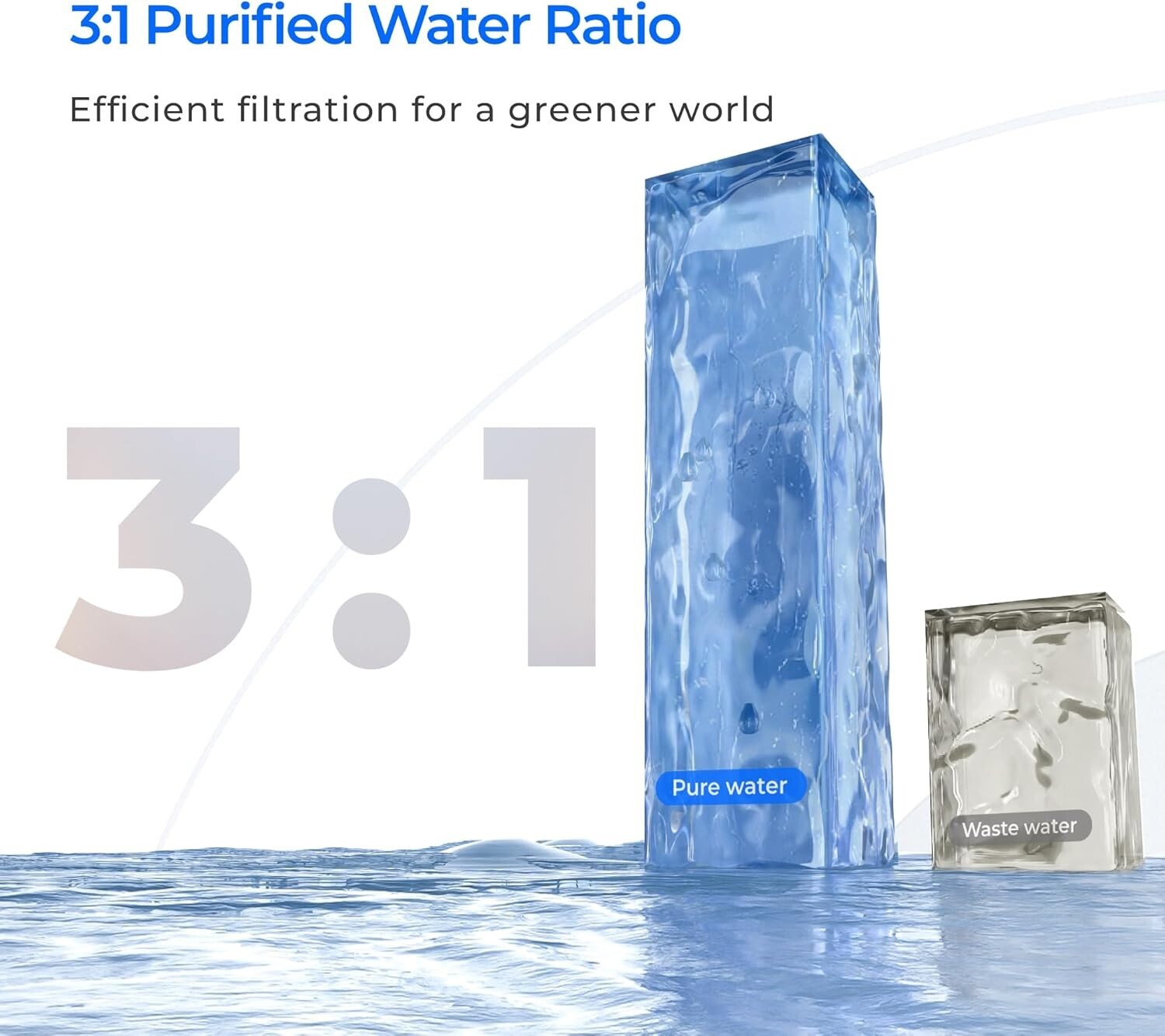 Waterdrop WD-X12-F3 Filter, Replacement for X12-Basic Reverse Osmosis System