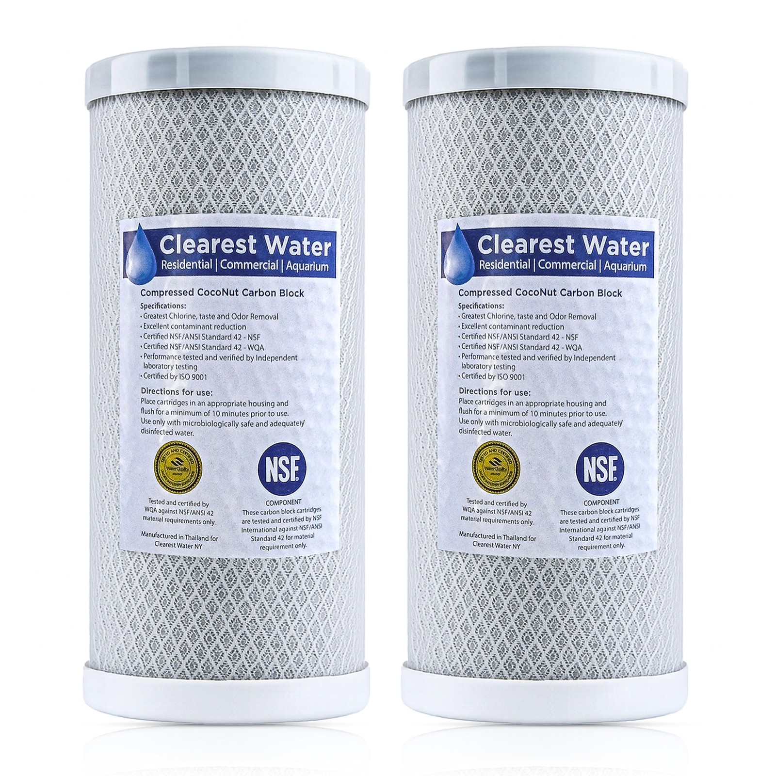 SUPERIOR FILTERS Carbon CTO Water Filter Replacement – 0.5 Micron 10 x 4.5 inch