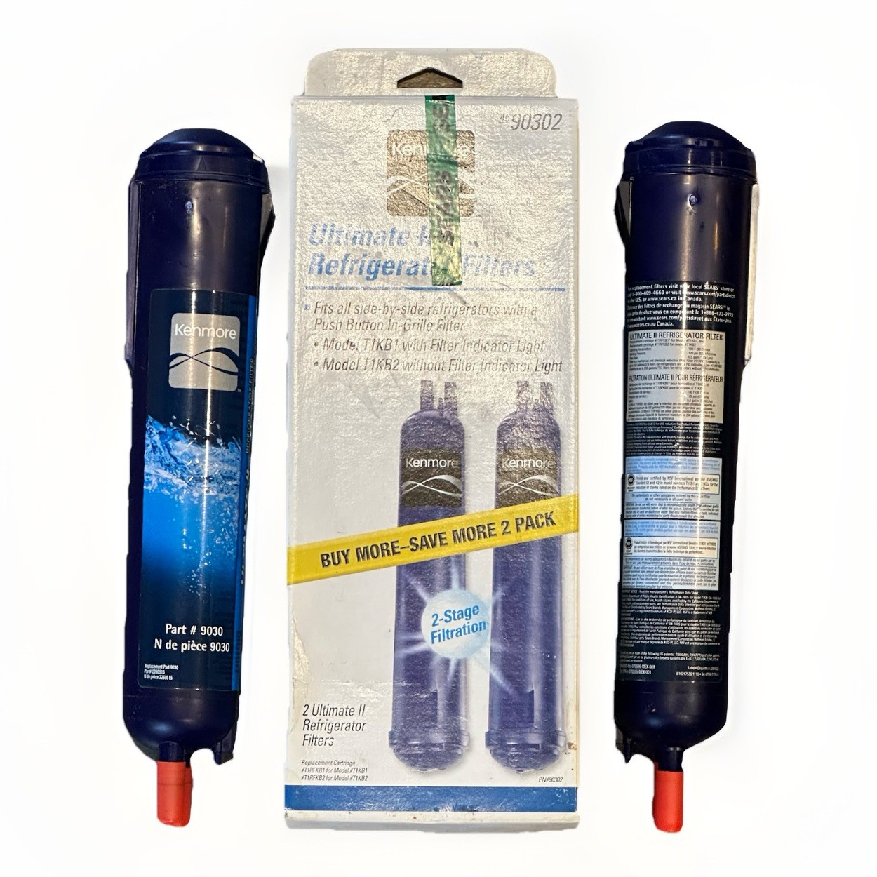 Kenmore Ultimate II Refrigerator Filters 46-9030 9030 Blue Pack of 2 Pur