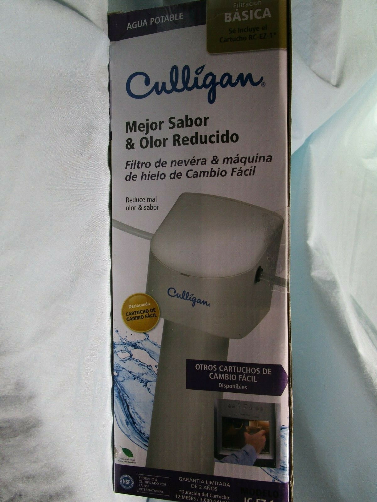 Culligan IC-EZ-1 Easy Change Icemaker & Refrigerator Dispenser Filter RC-EZ-1