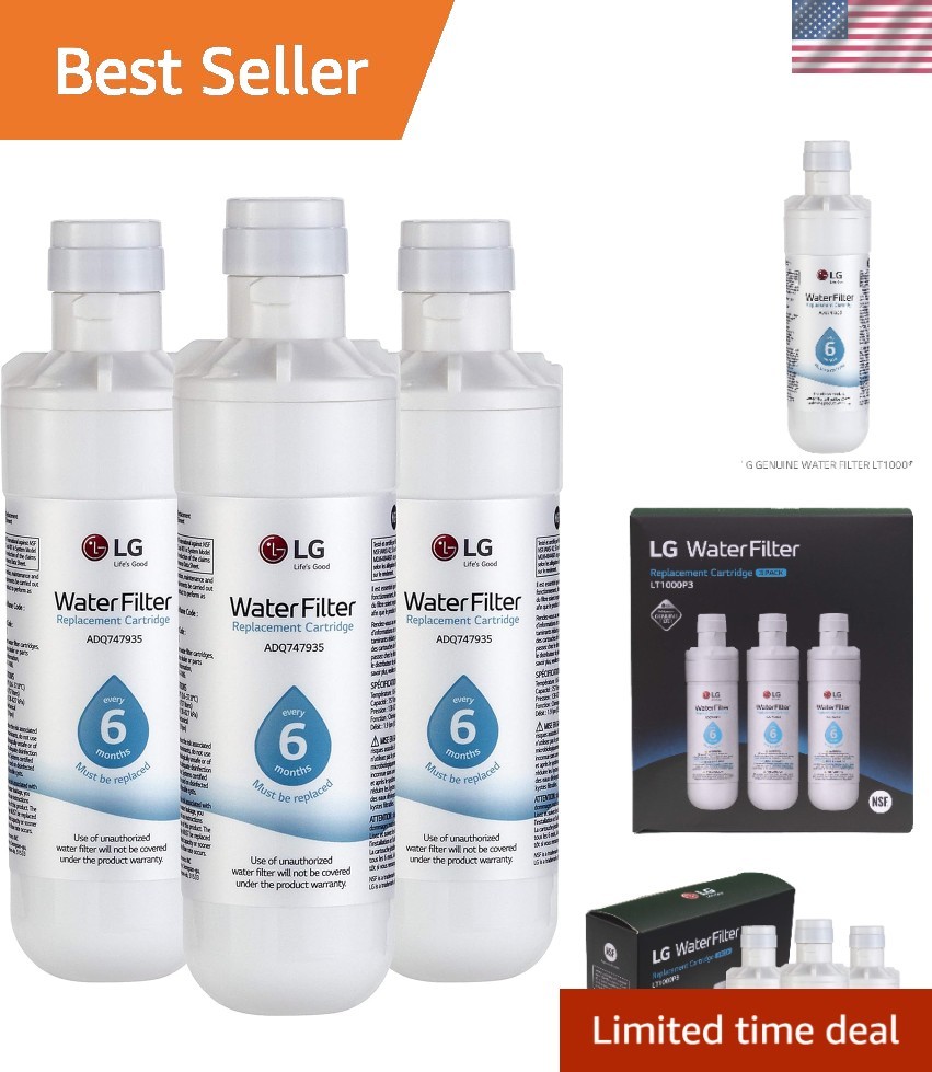 LT1000P3 6- / 200 Gallon Refrigerator Replacement Water Filter, 3 Count Pack …