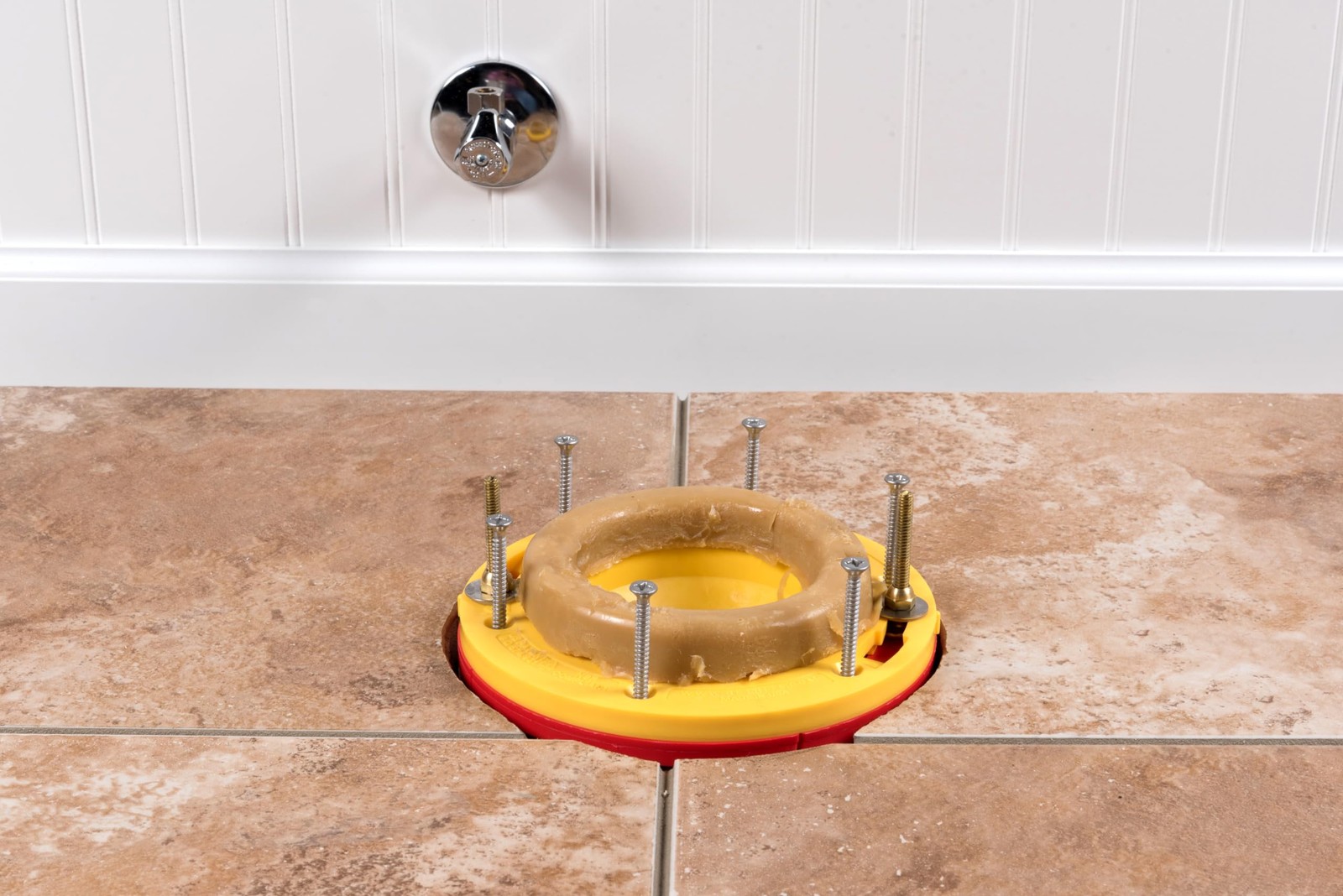 Oatey Toilet Flange Extender Kit 1/4- 1 5/8 in,Red and Yellow