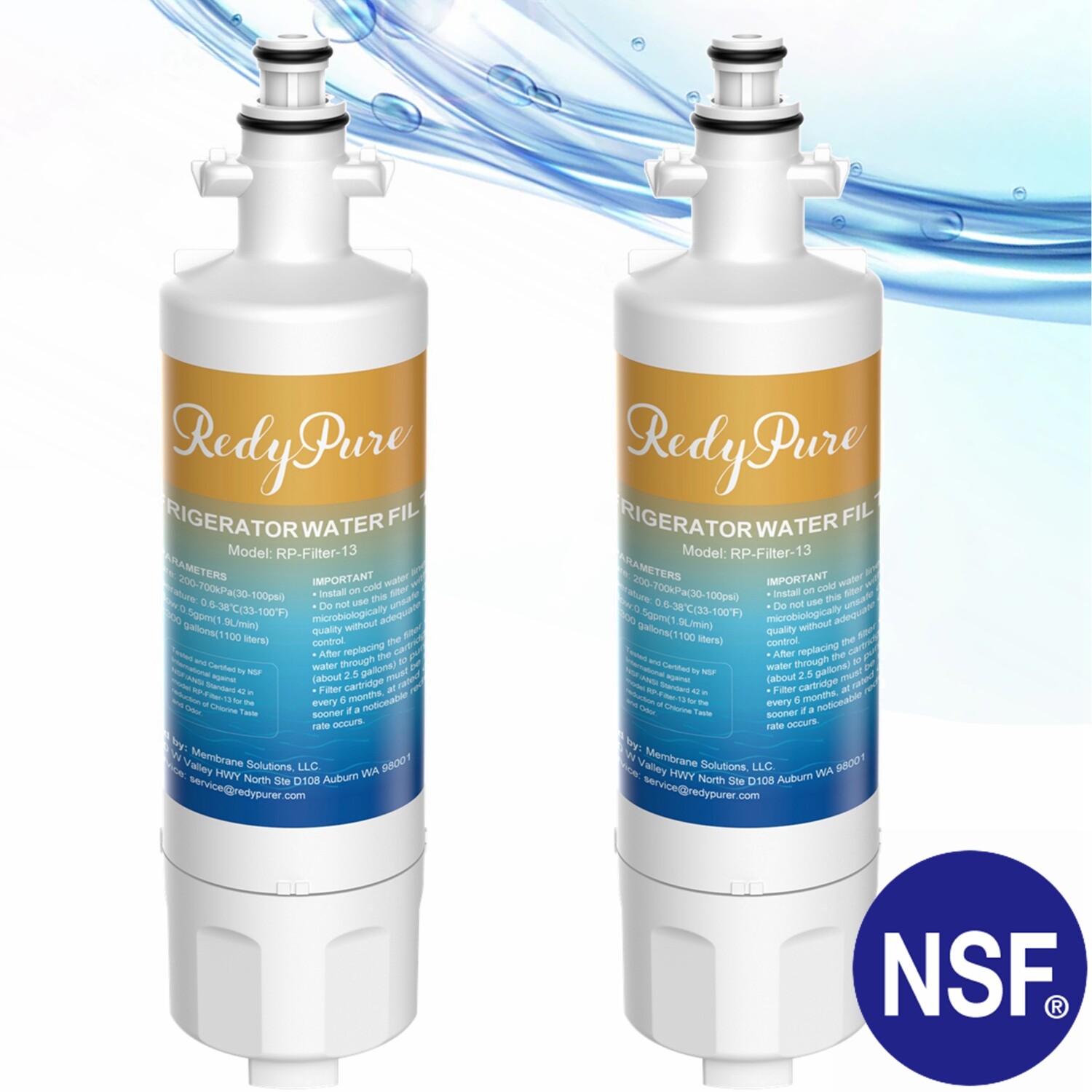 2 Pack Fit for LG LT700P ADQ36006101 469690 LFX31935ST Refrigerator Water Filter