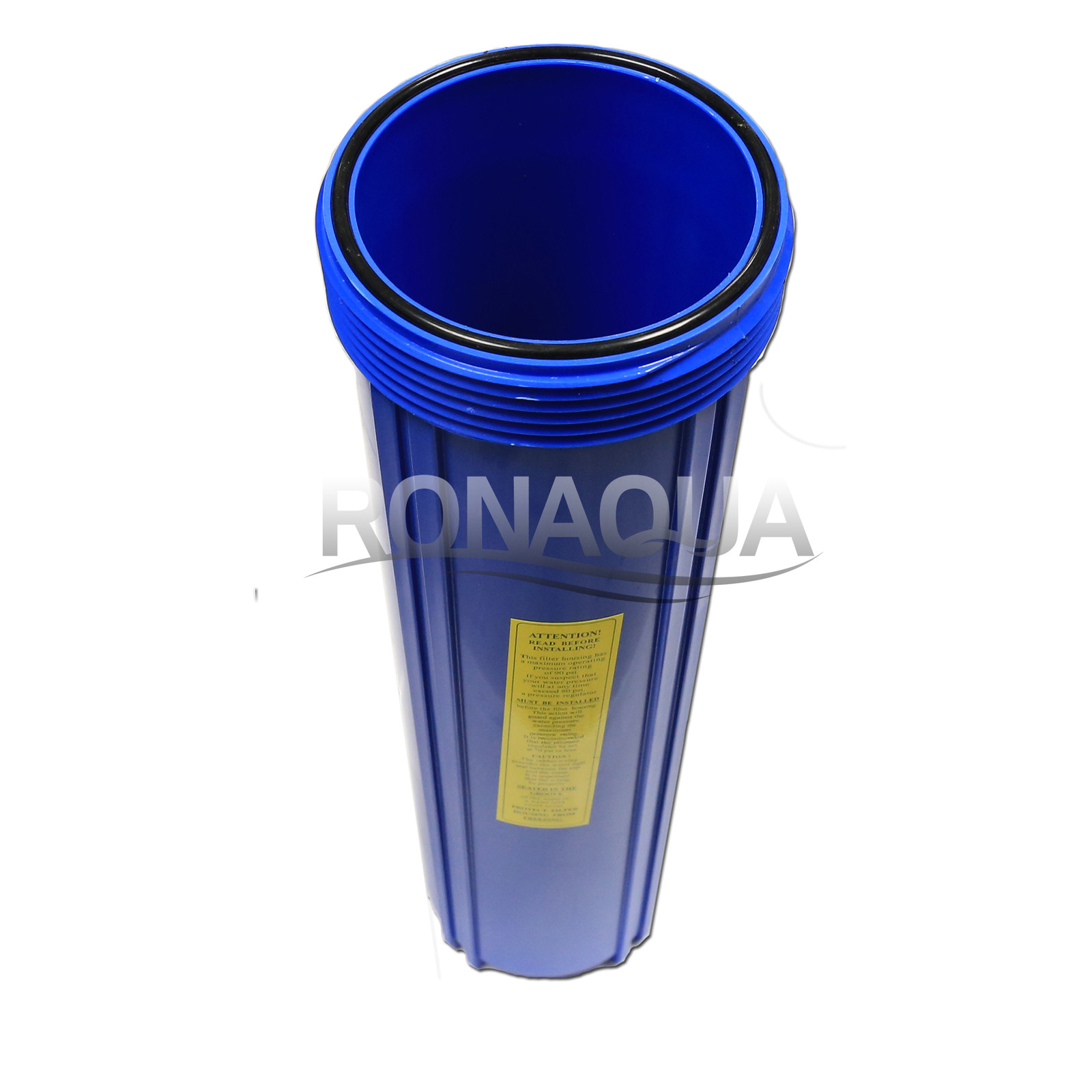 20″ Big Blue Housing for Whole House Water Filtration System, 1” Brass Port
