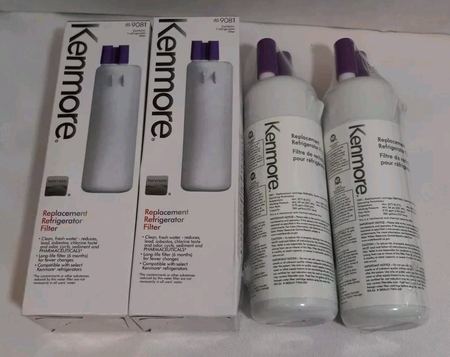 Kenmore Replacement Refrigerator Water Filters 469081 Lot Of 4 New (2 w/o Boxes)