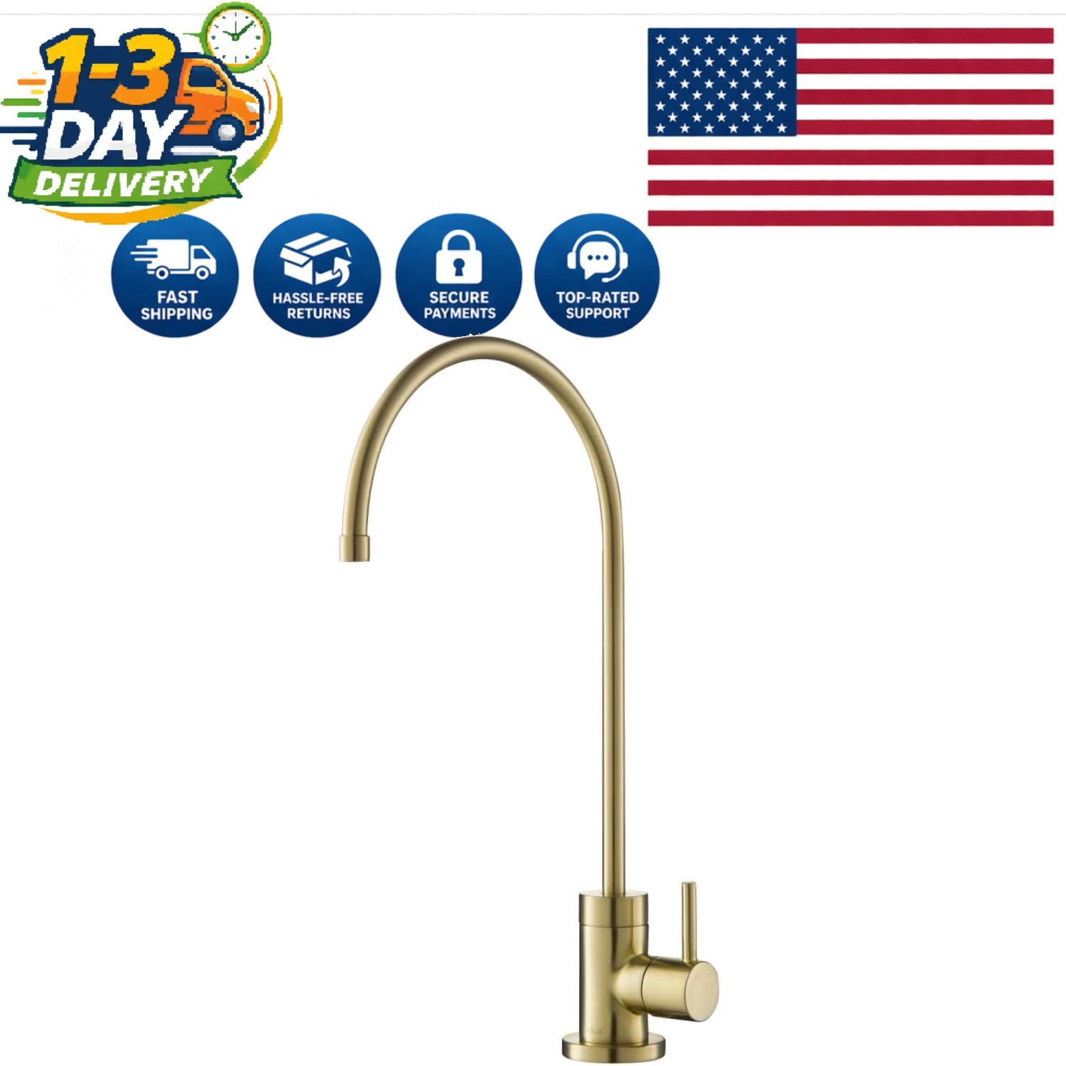 Lead-Free Filter Faucet in Antique Bronze – 360° Rotation & Durability