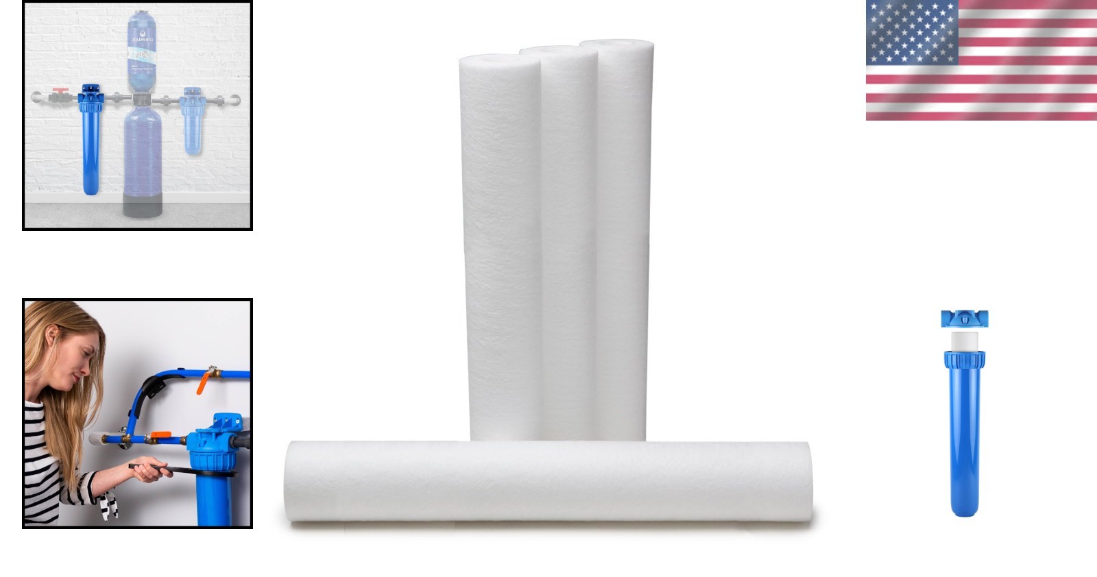 4 Count 20-Inch Sediment Pre-Filters for Whole House Systems – Certified Quality