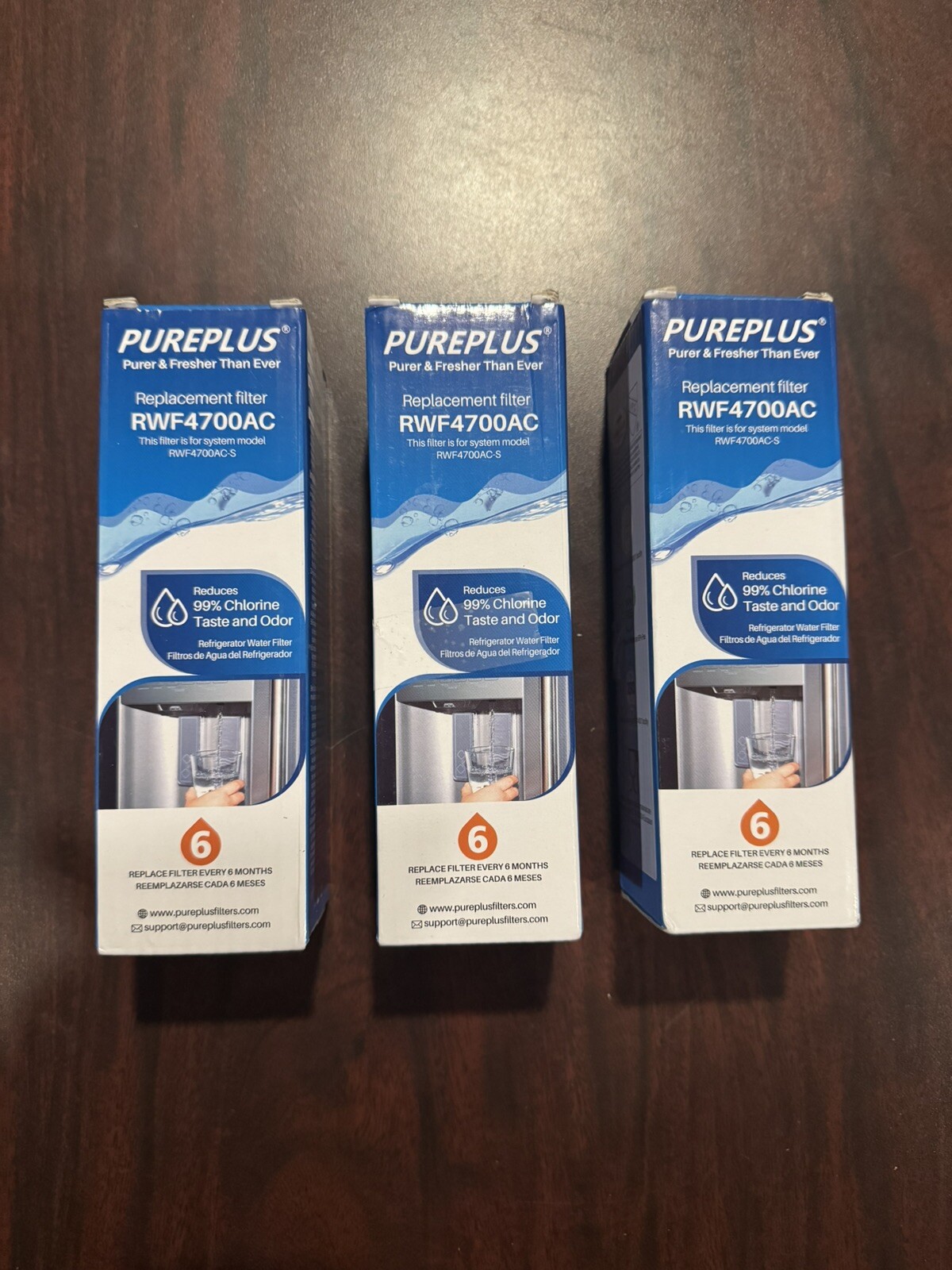 PurePlus RWF4700AC Water Filter 3 Pack Sealed