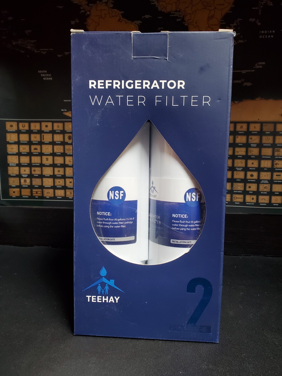 TEEHAY Refrigerator Water Filter Model TH-04 Sealed2 Pack Replacement WF3CB