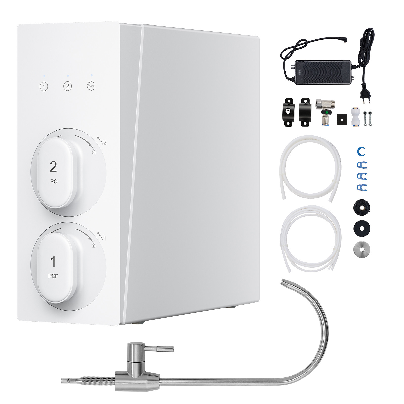 Reverse Osmosis System 600 GPD 8-stage Tankless Under Sink Water Filter System