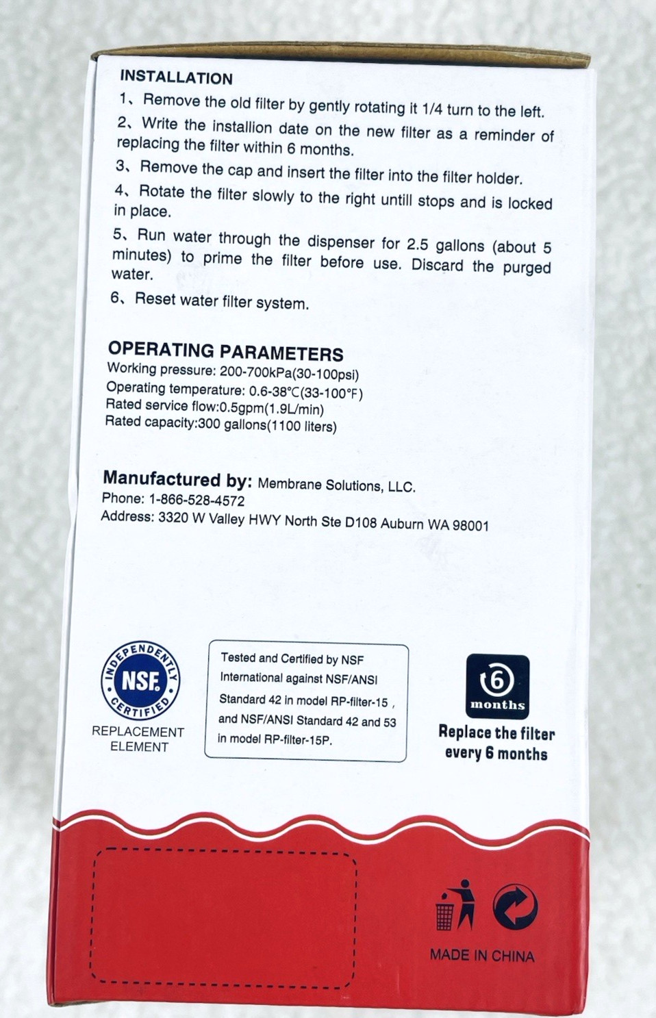 REDYPURE Samsung Refrigerator RP-Filter-15/15P Water Filter Refrigerator Filter