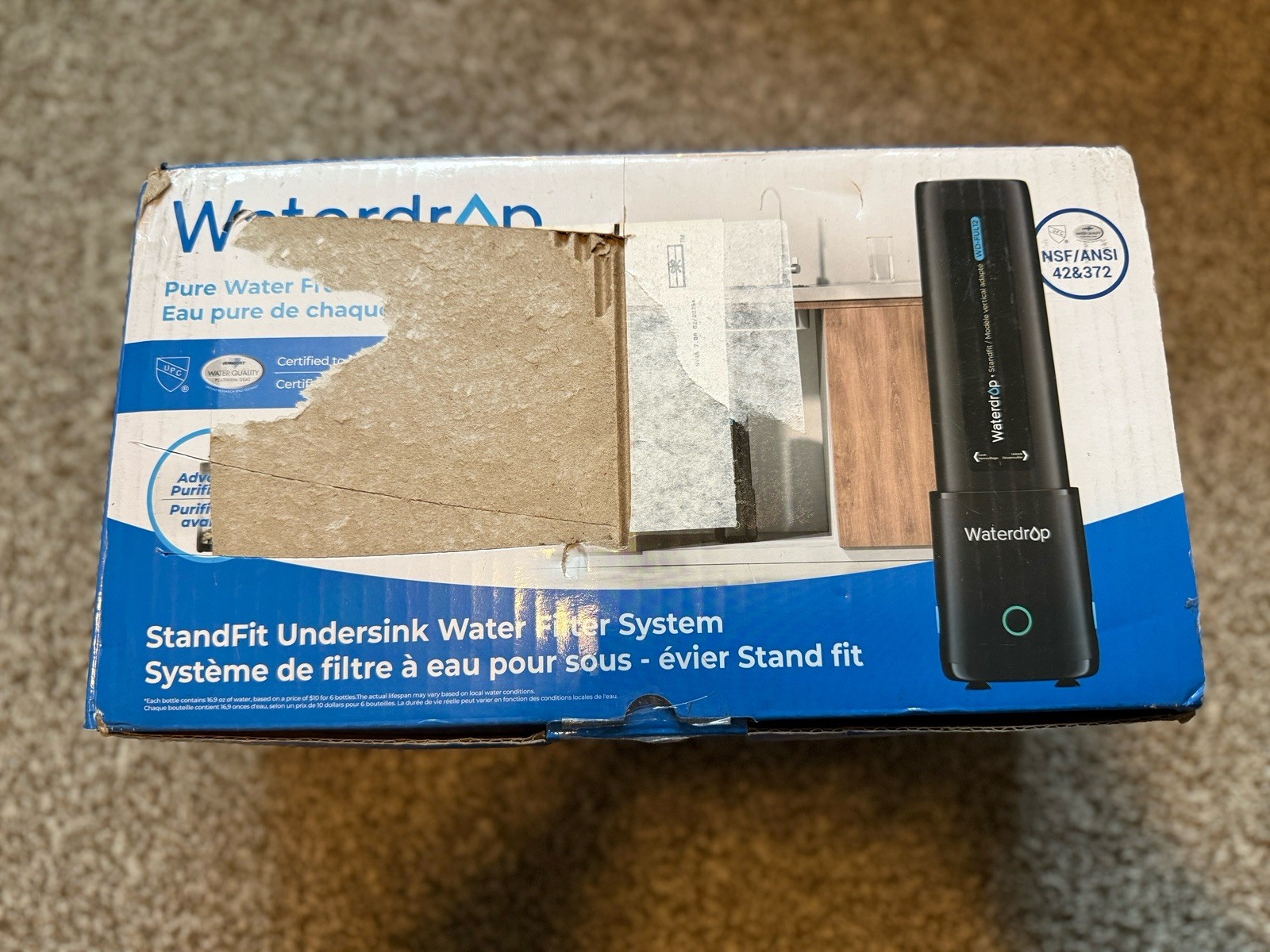 Waterdrop UL12A Under Sink Water Filter NSF/ANSI 42 Certified NEW