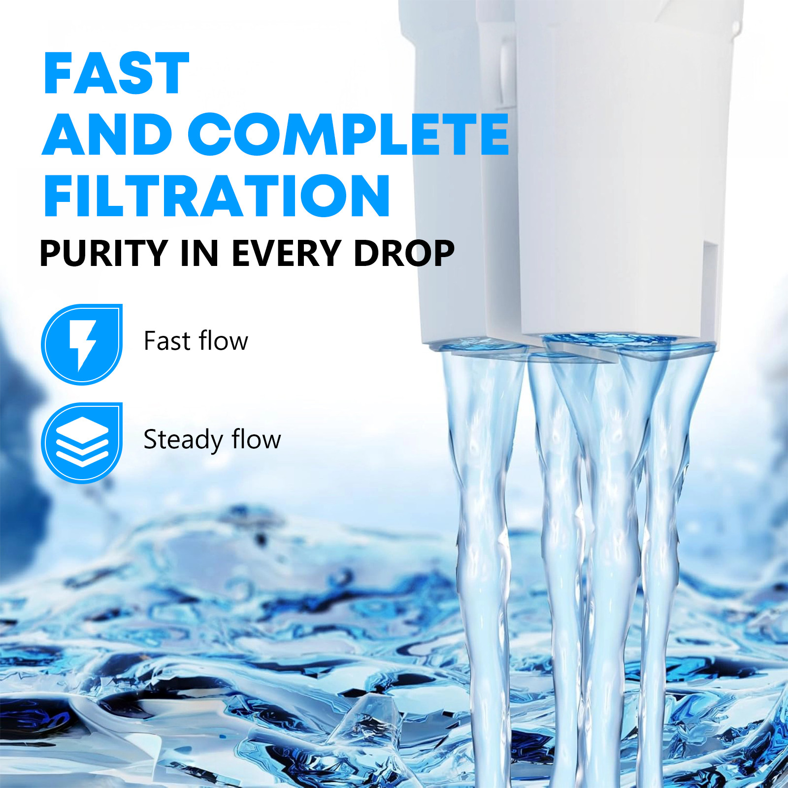 Fit For Brita Classic OB21 OB03 987554 35503 42432 Pitcher Water Filter 6 PACK