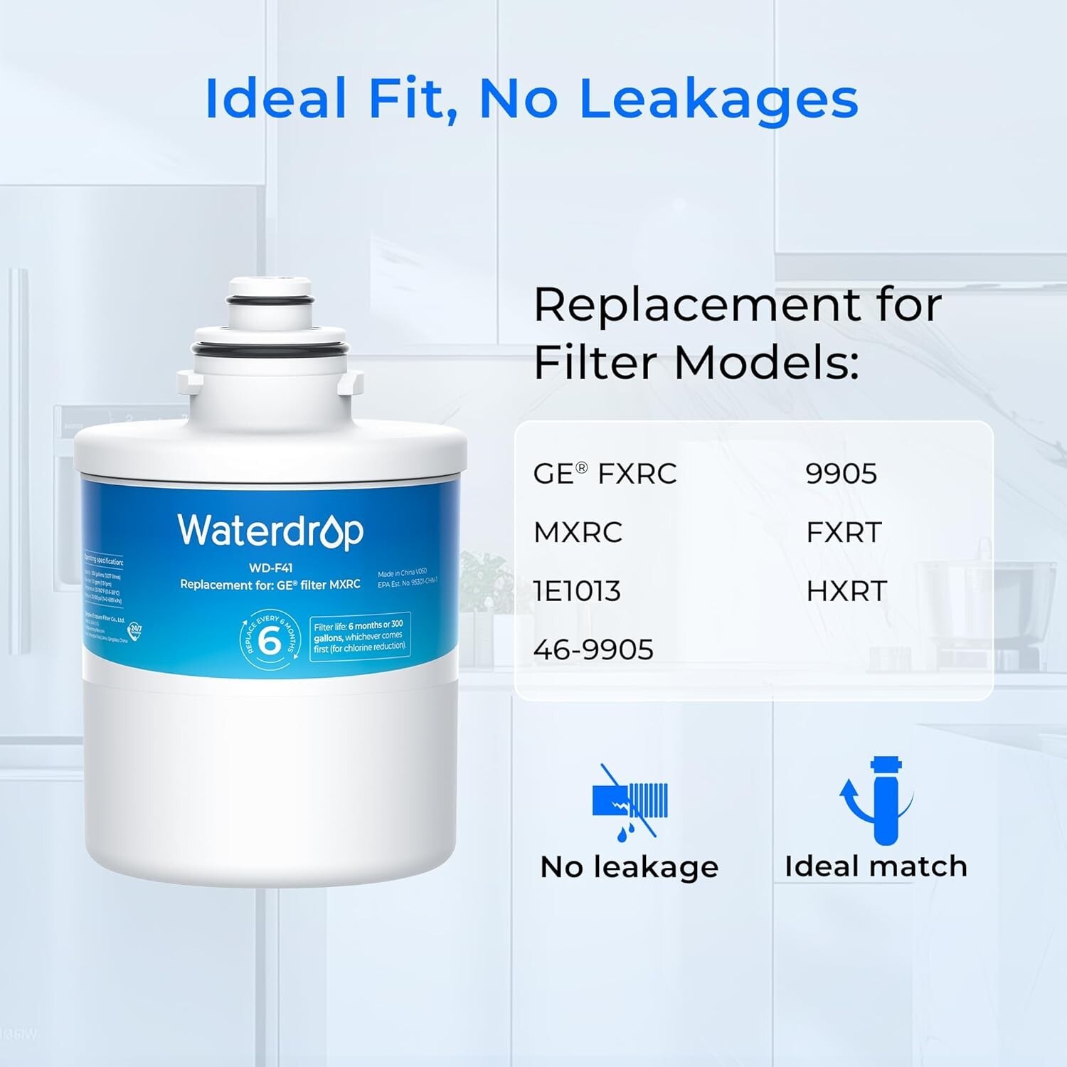 Waterdrop MXRC Replacement for GE® MXRC, FXRC Refrigerator Water Filter