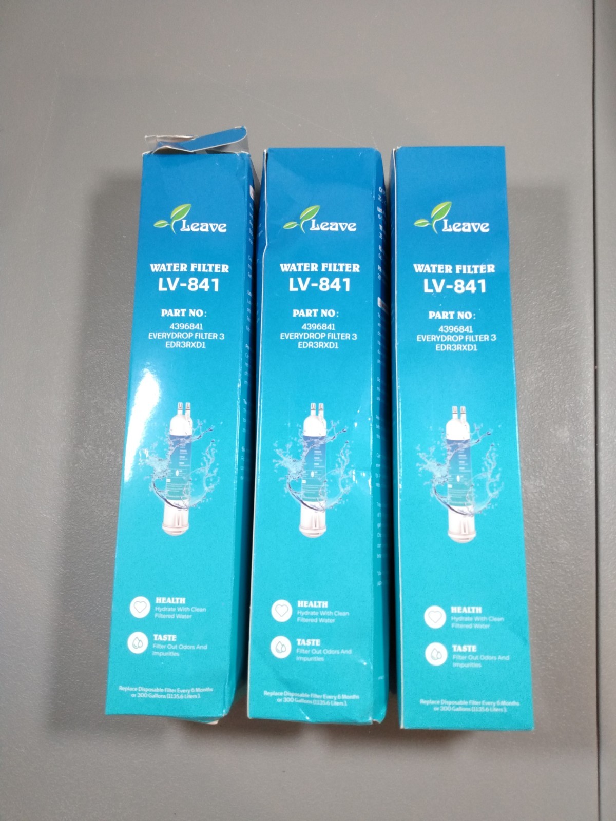 Leave Water Filter LV-841, 3 Pack, New Open Box