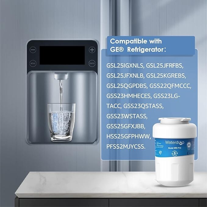 Waterdrop Refrigerator Water Filter Replacement for GE® Smart Water MWF MWFI (6)