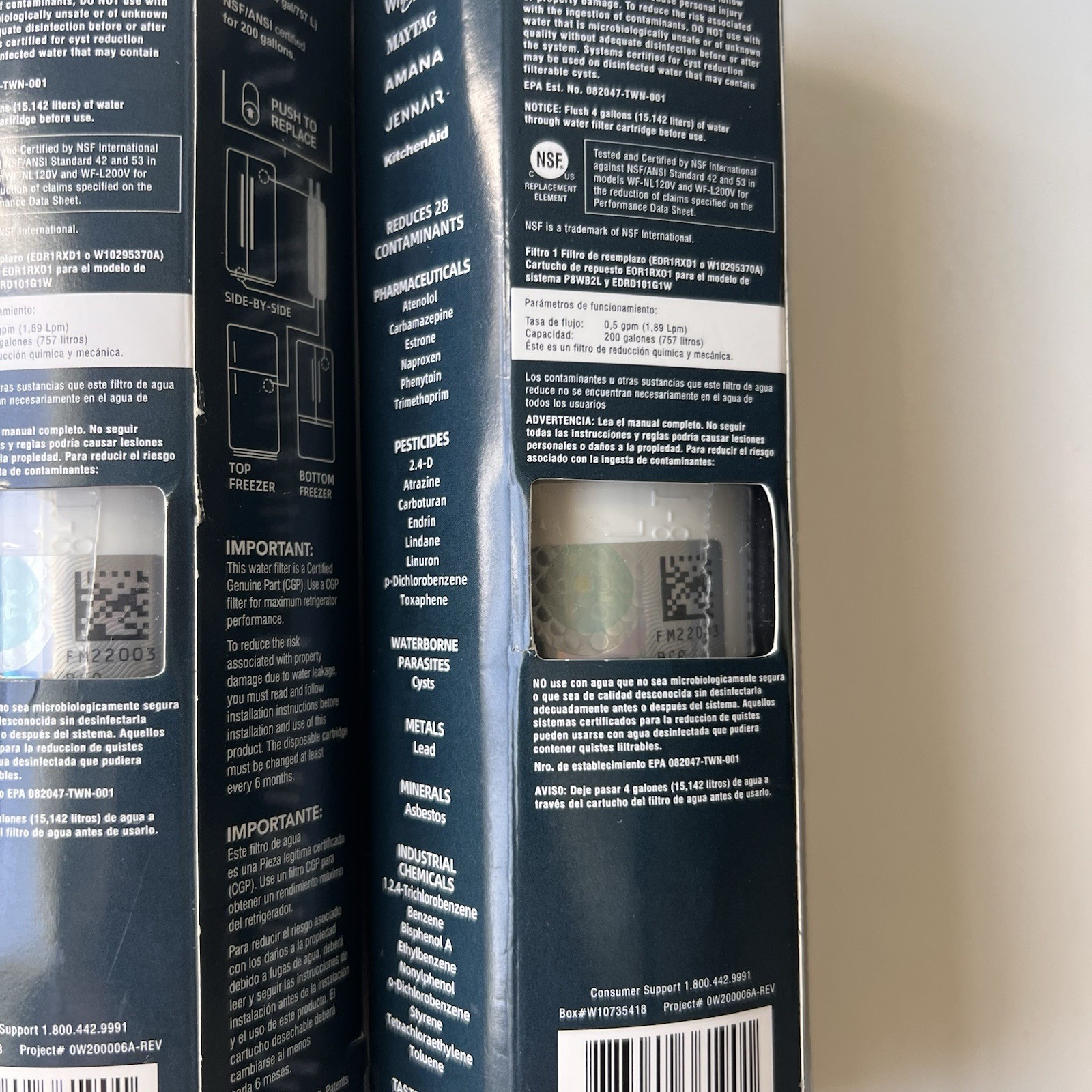 3 PACK ΕDR1RXD1 Refrigerator Wate Filter 1 Replacement New